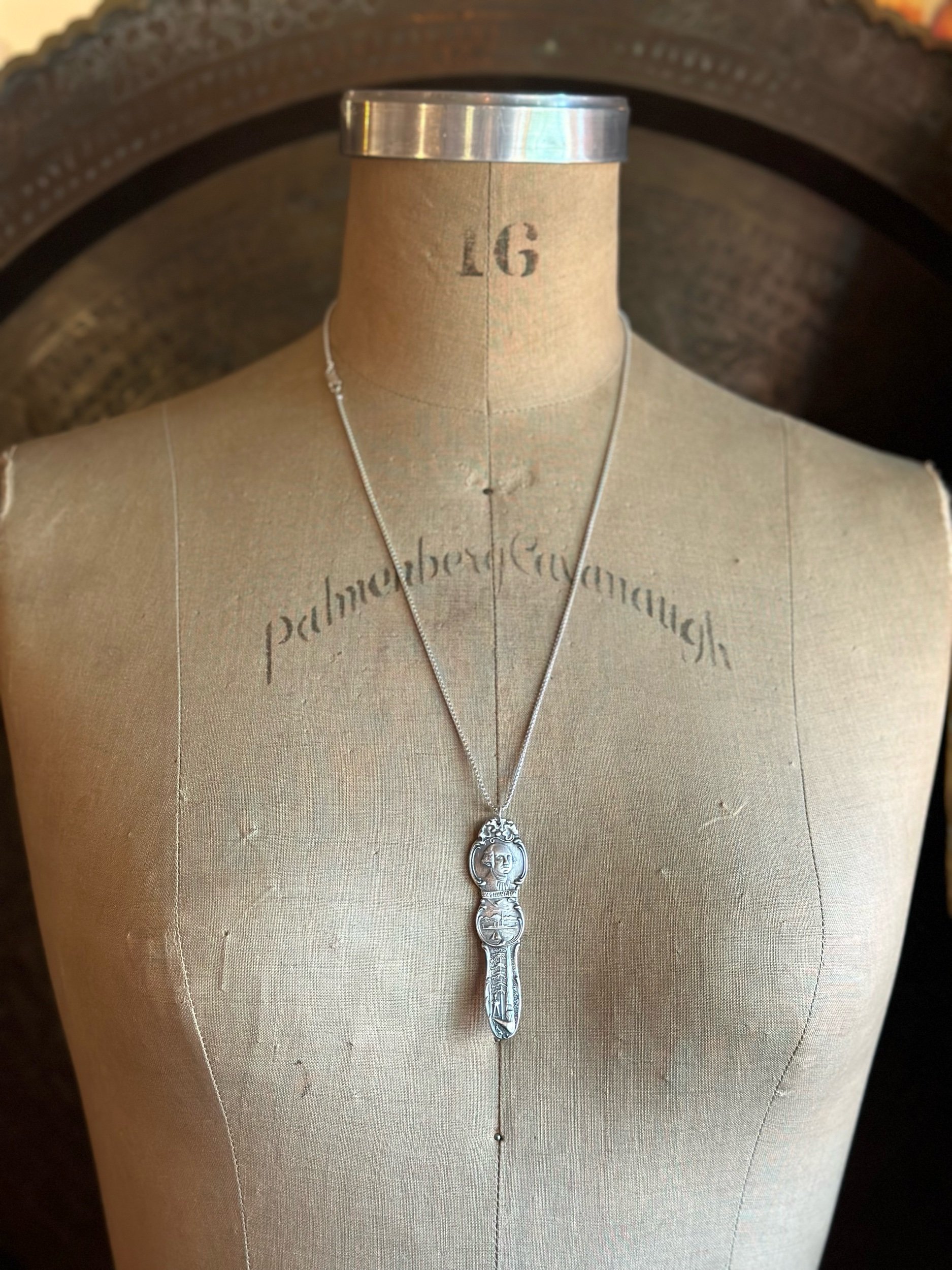 Grand Washington State Sterling Spoon Necklace - LadyForge Jewelry