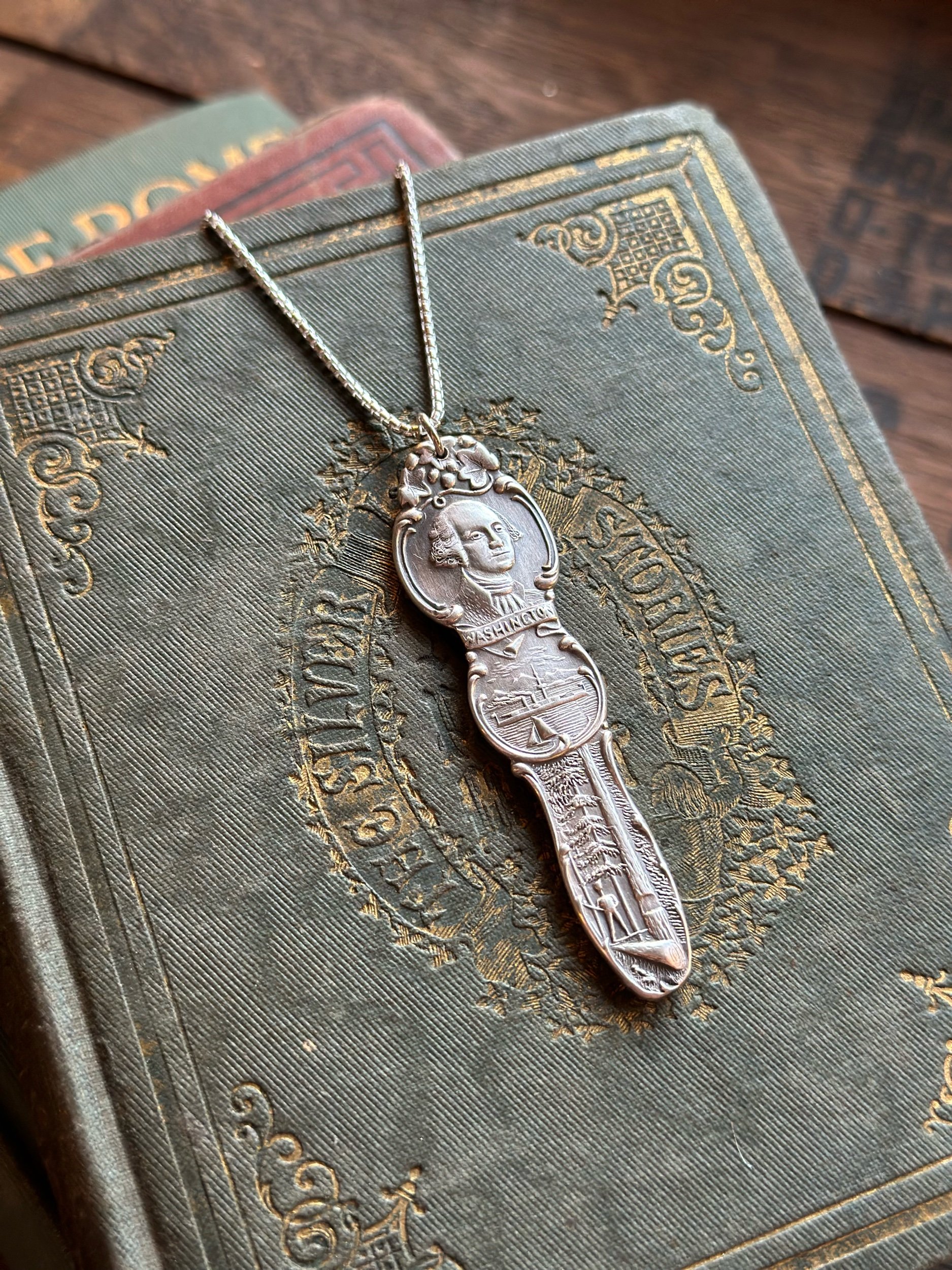 Grand Washington State Sterling Spoon Necklace - LadyForge Jewelry