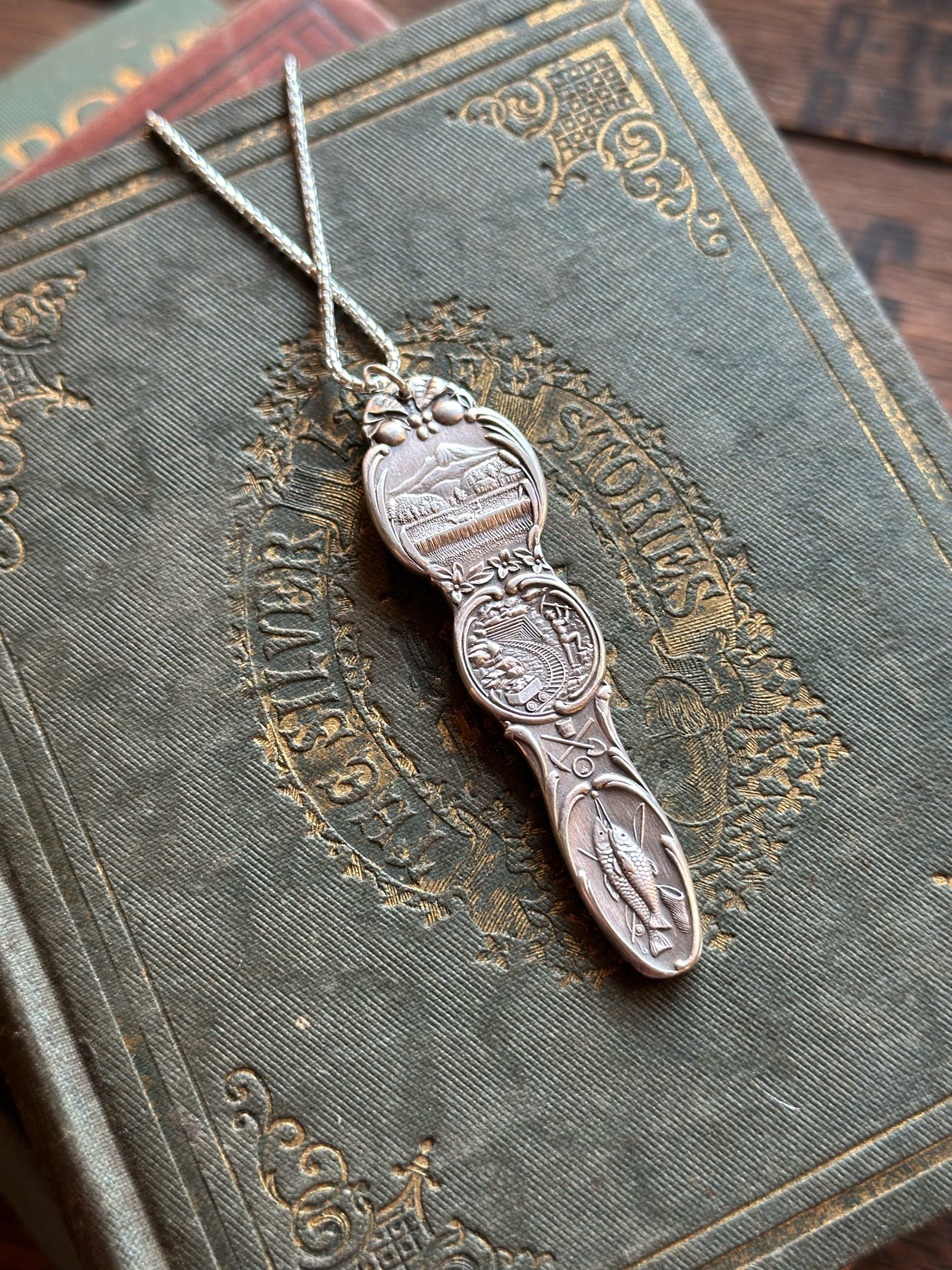 Grand Washington State Sterling Spoon Necklace - LadyForge Jewelry