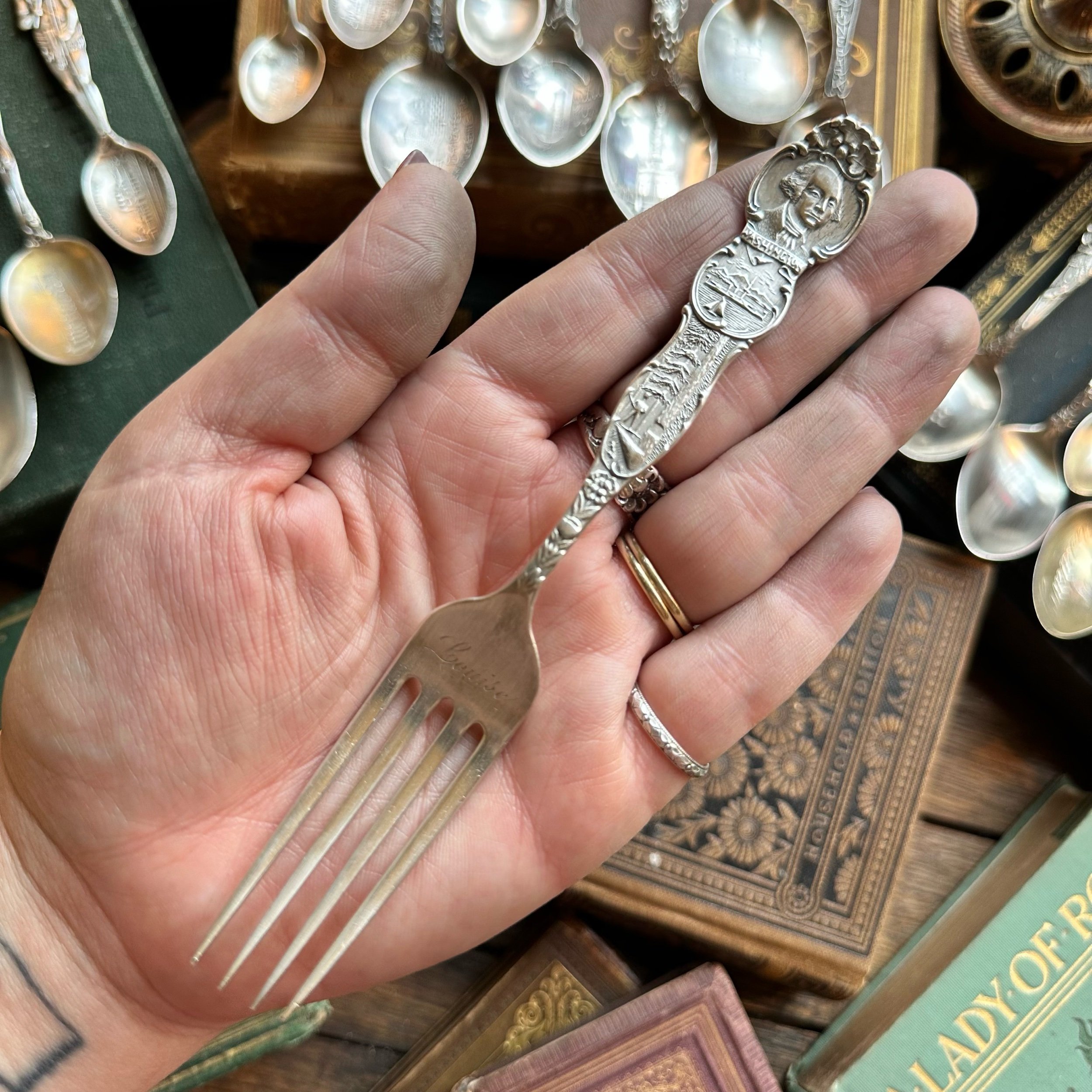 Grand Washington State Sterling Spoon Necklace - LadyForge Jewelry