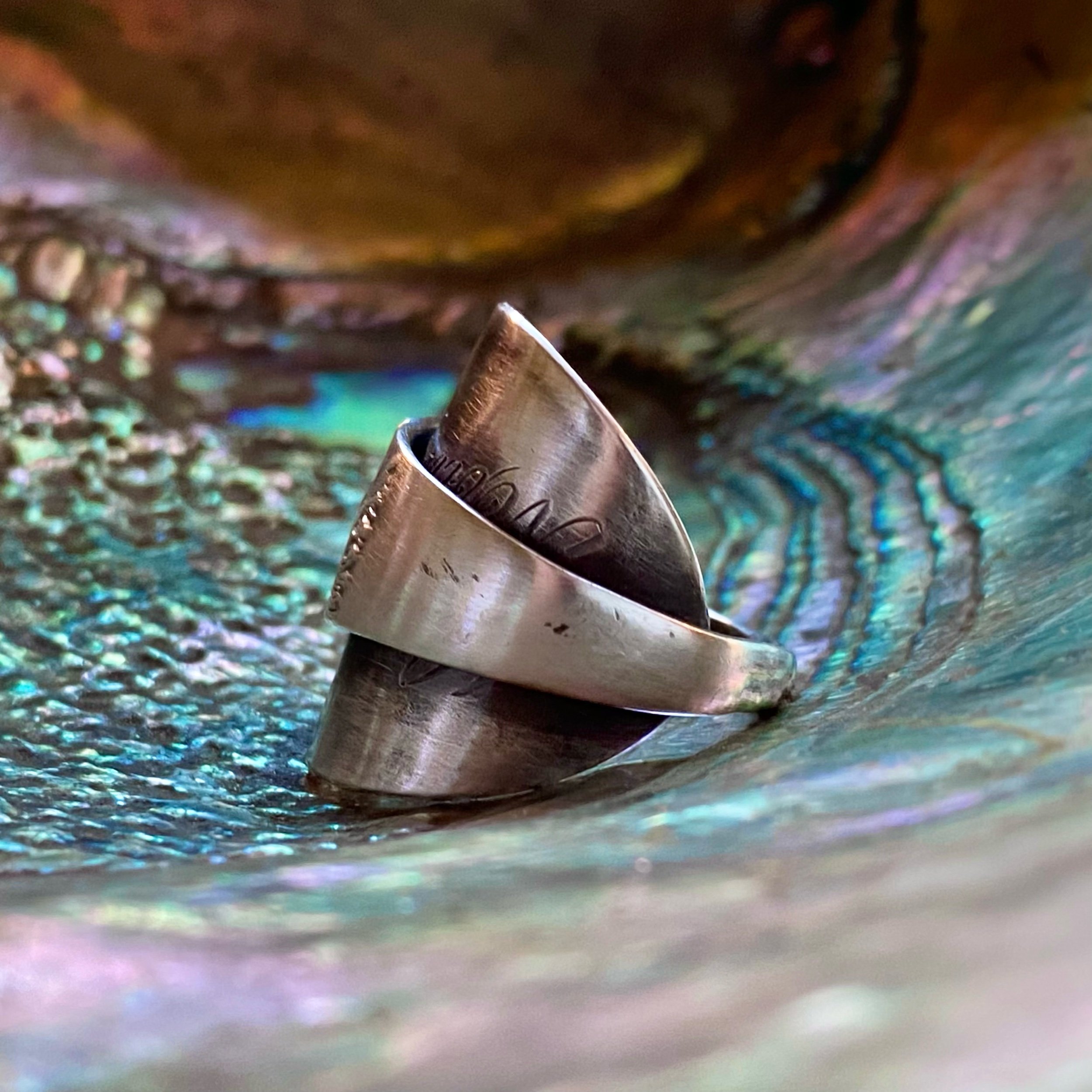 Stag Sterling Wrap Spoon Ring - LadyForge Jewelry