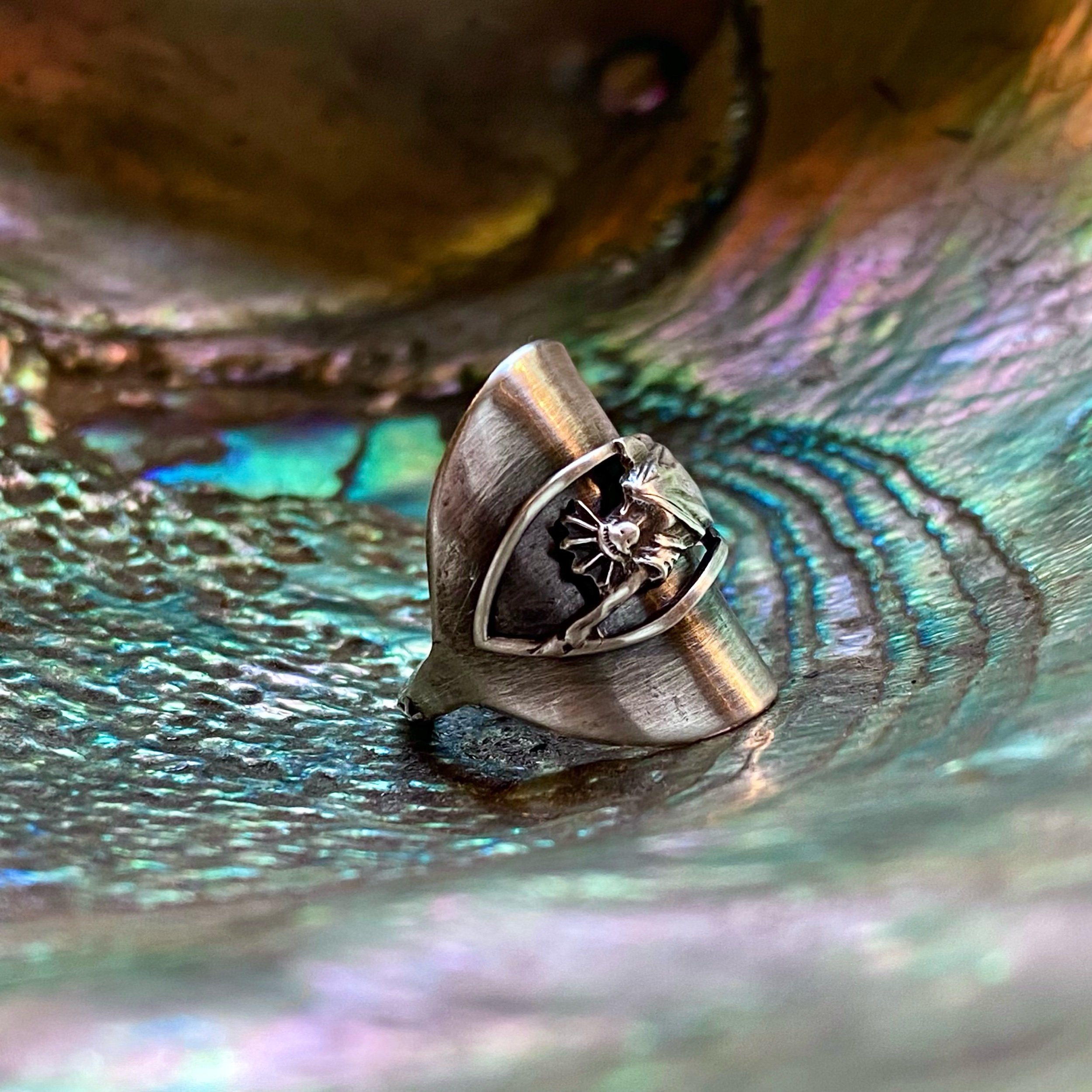 Dainty Lady Liberty Sterling Wrap Ring - LadyForge Jewelry