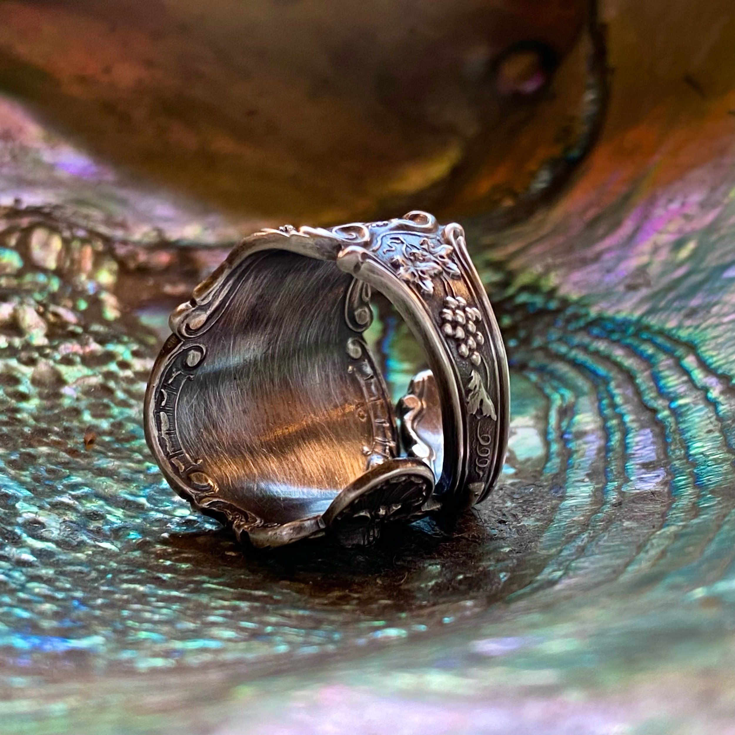 1895 Bacchante Sterling Spoon Ring - LadyForge Jewelry