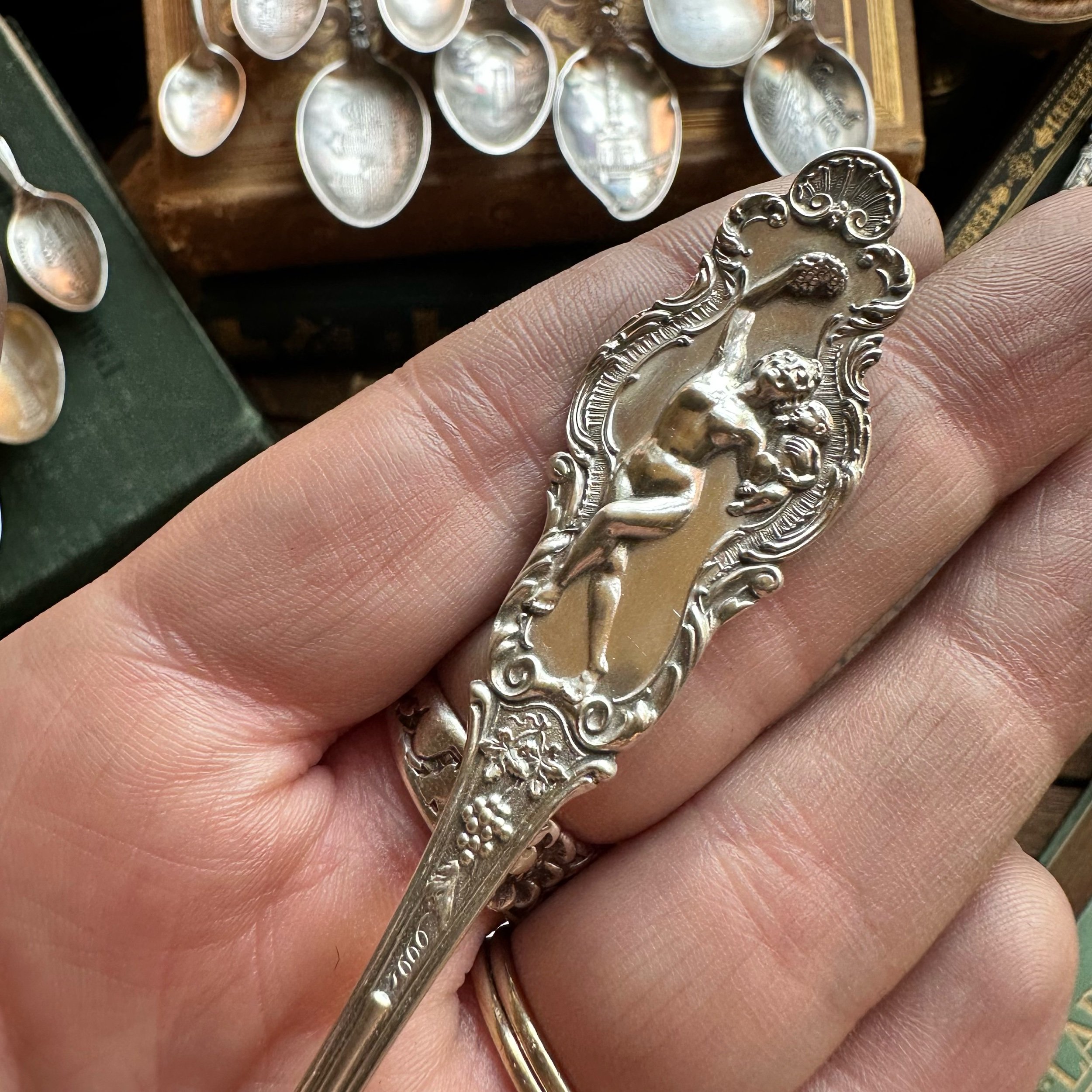 1895 Bacchante Sterling Spoon Ring - LadyForge Jewelry