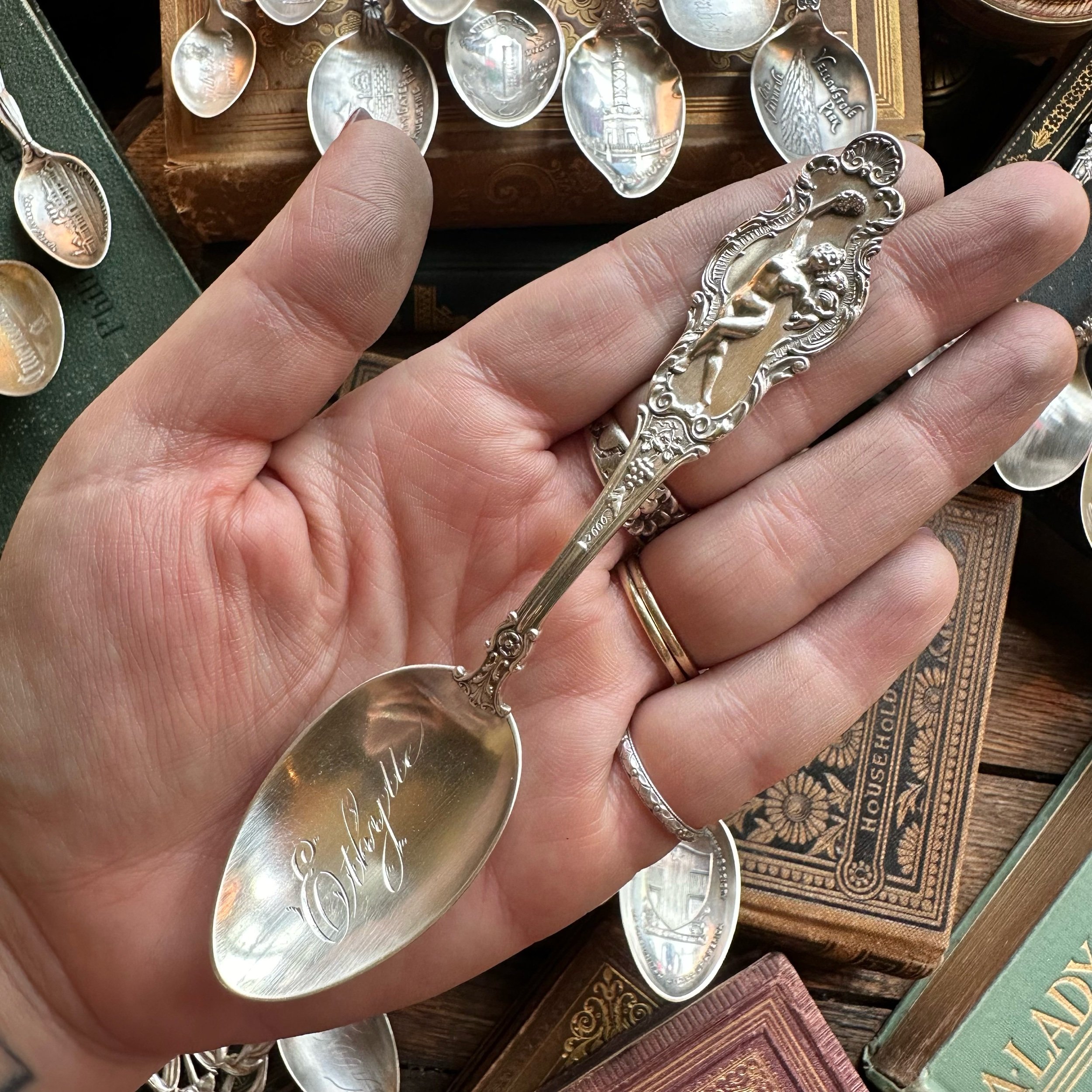 1895 Bacchante Sterling Spoon Ring - LadyForge Jewelry