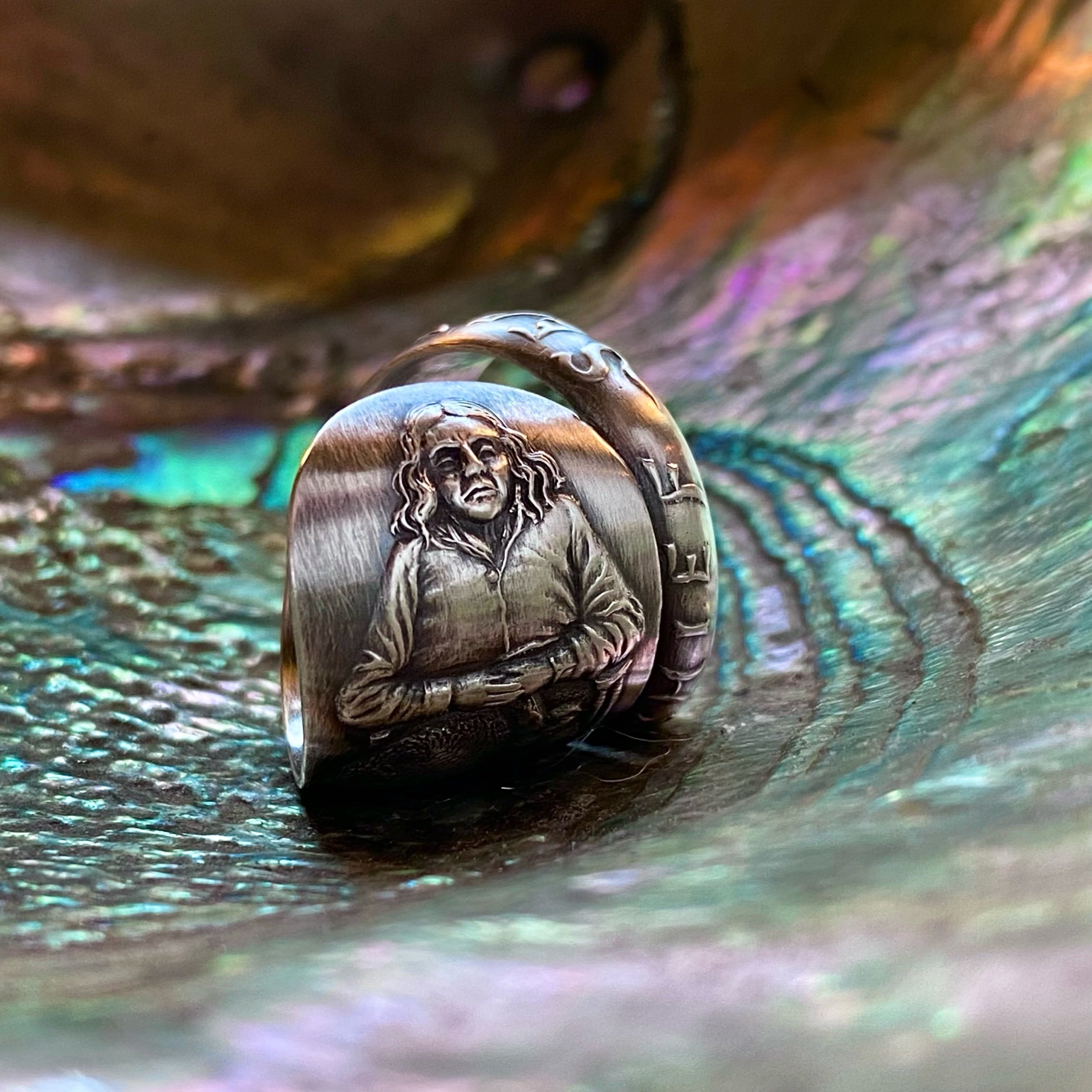Chief Seattle Sterling Spoon Ring - LadyForge Jewelry