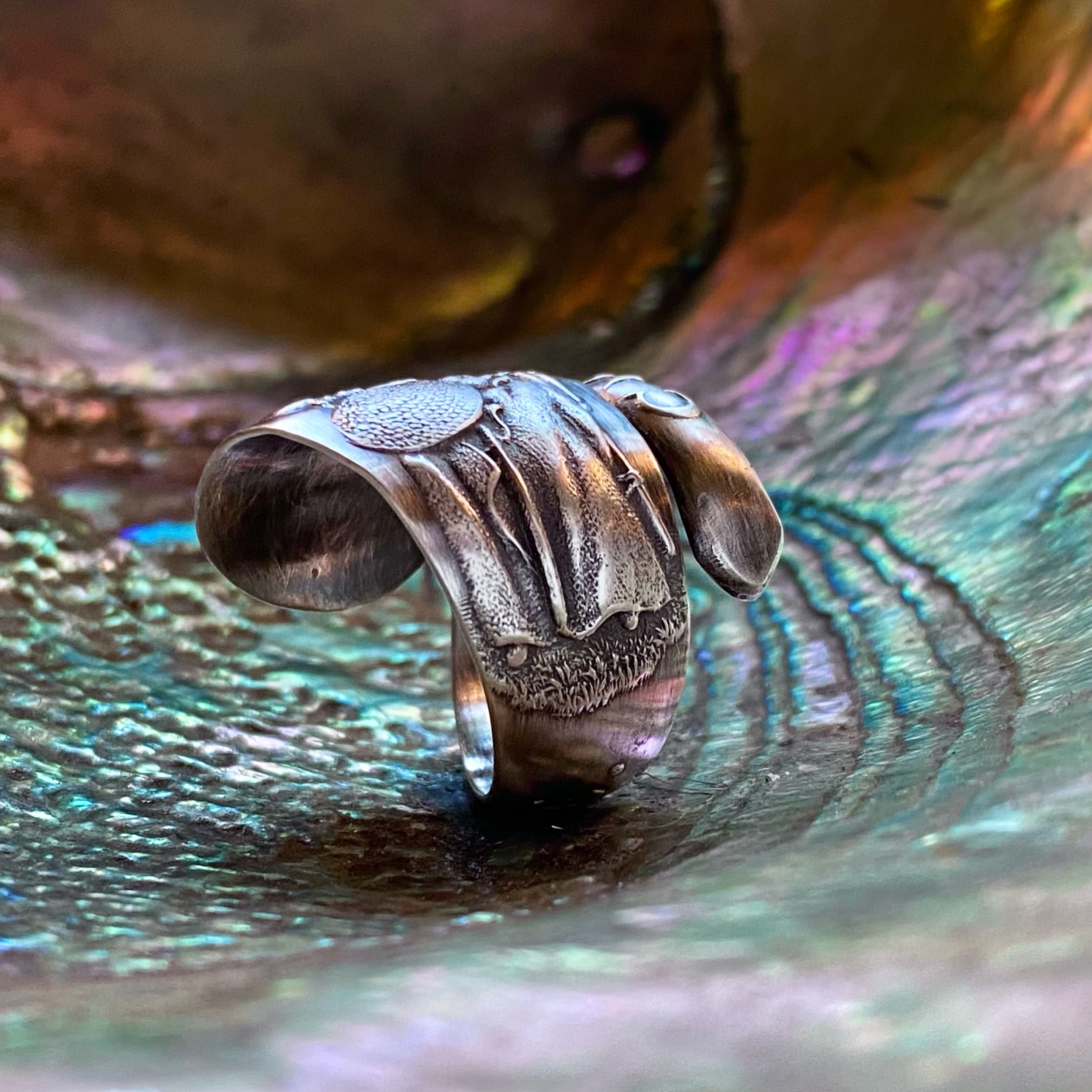 Chief Seattle Sterling Spoon Ring - LadyForge Jewelry