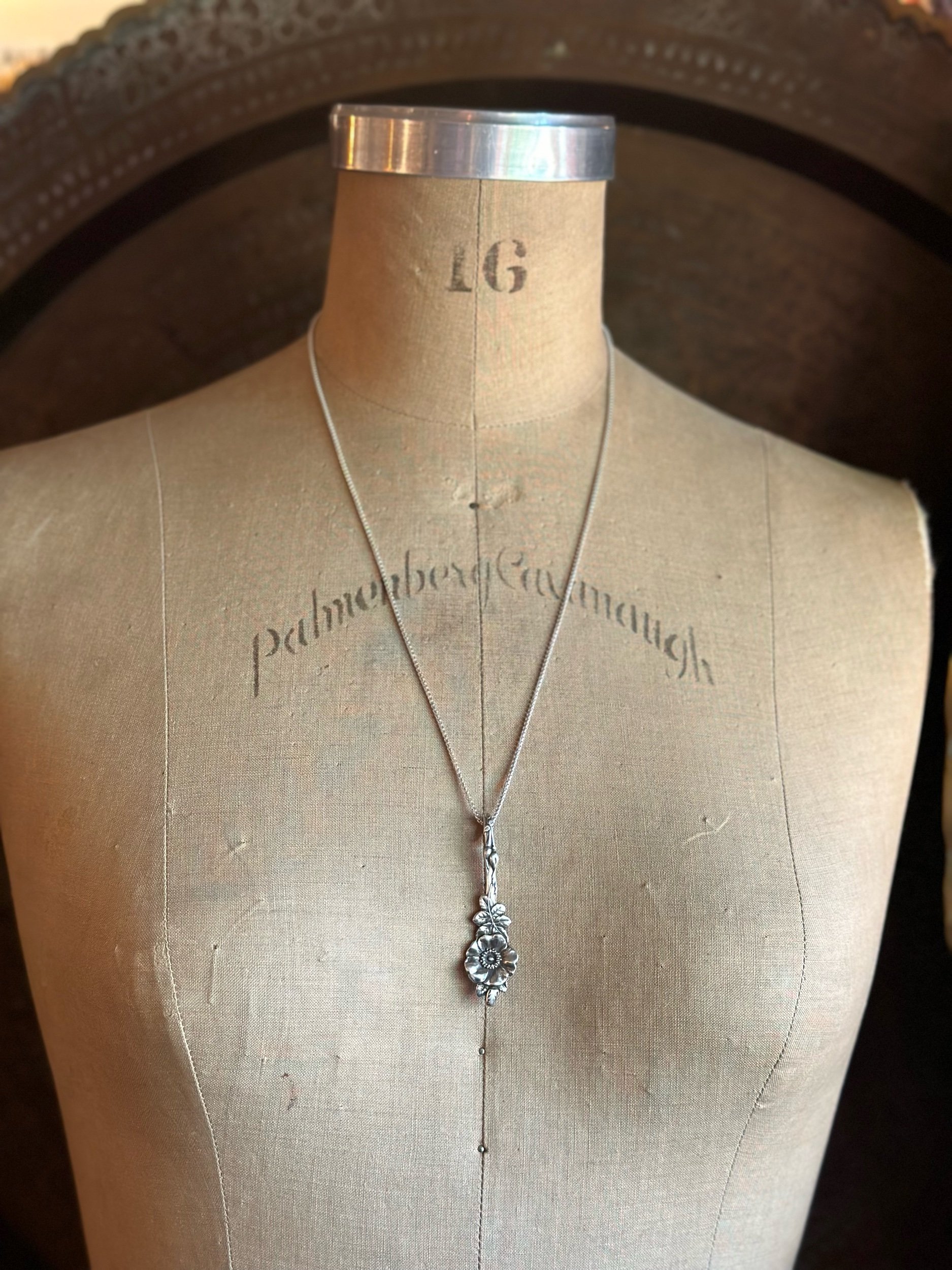 1950s Large Harlequin Wild Rose Necklace - LadyForge Jewelry