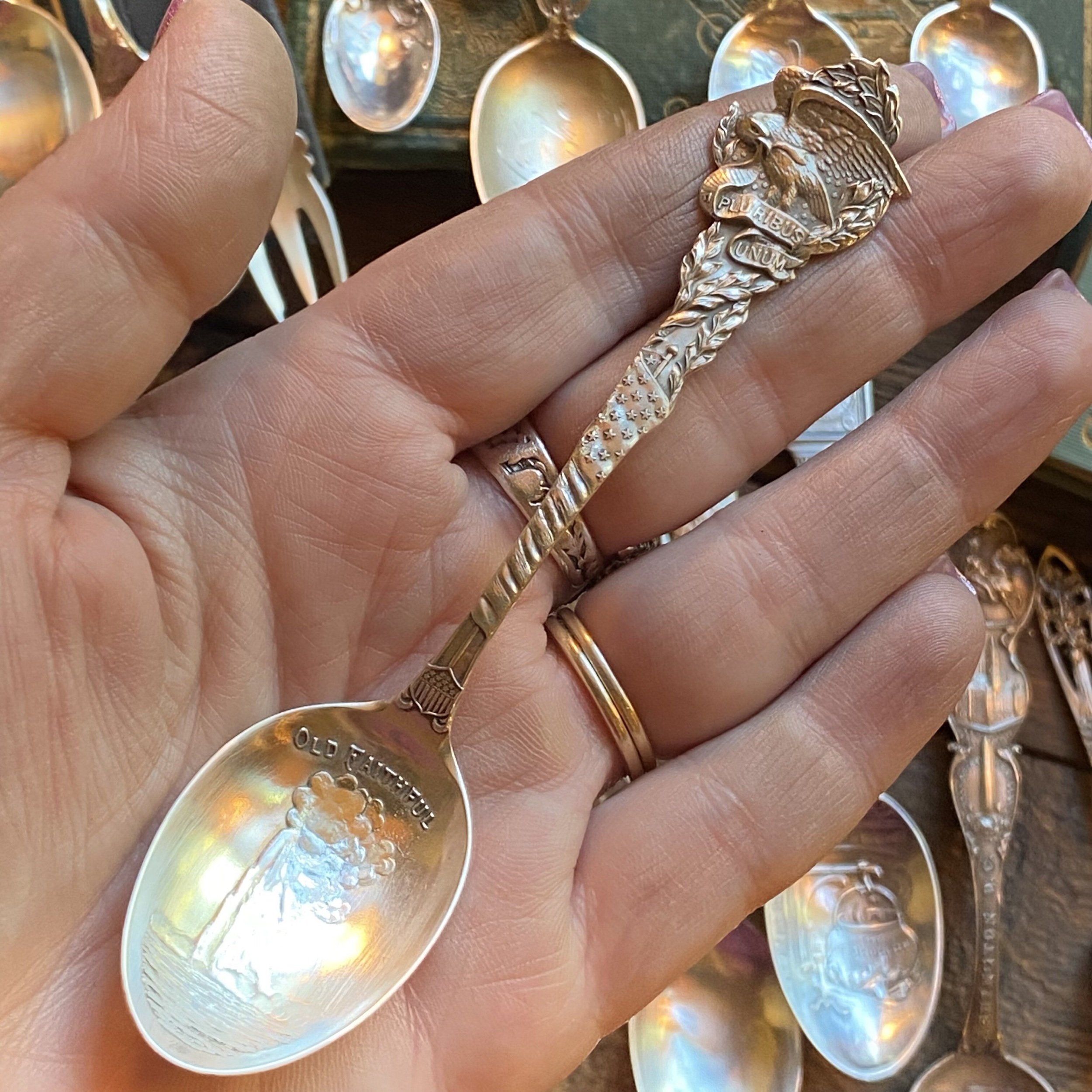 American Eagle Sterling Spoon Ring - LadyForge Jewelry