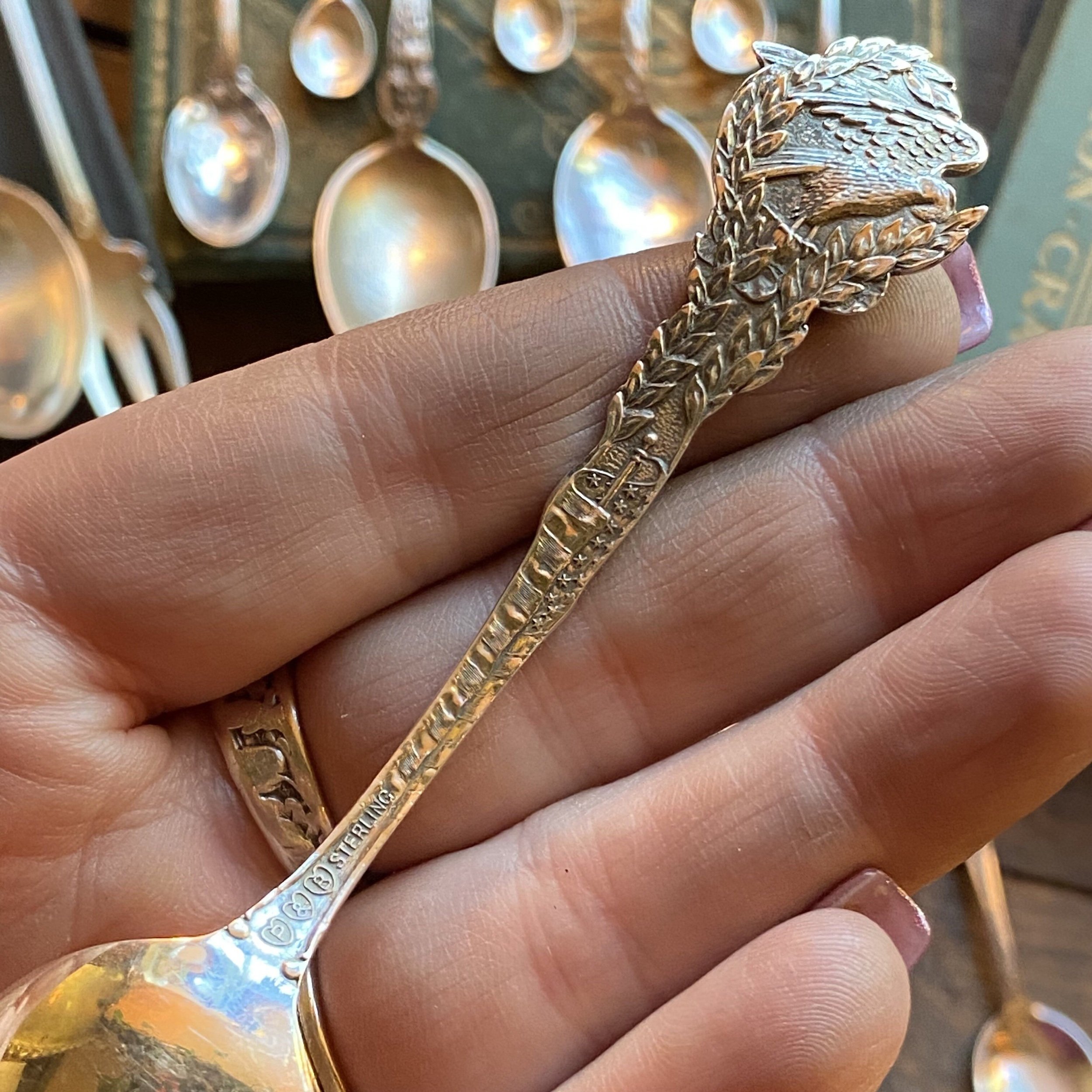 American Eagle Sterling Spoon Ring - LadyForge Jewelry