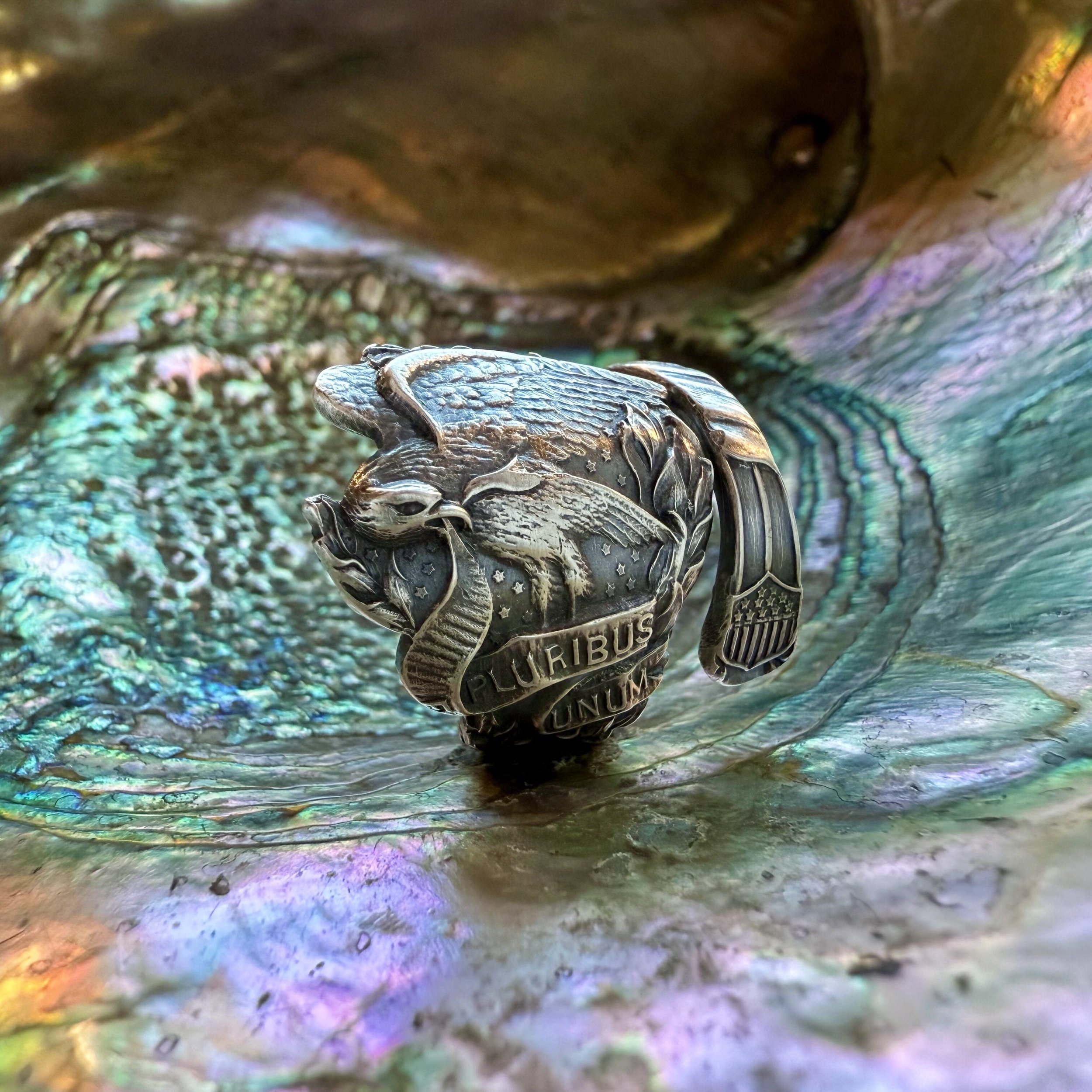 American Eagle Sterling Spoon Ring - LadyForge Jewelry