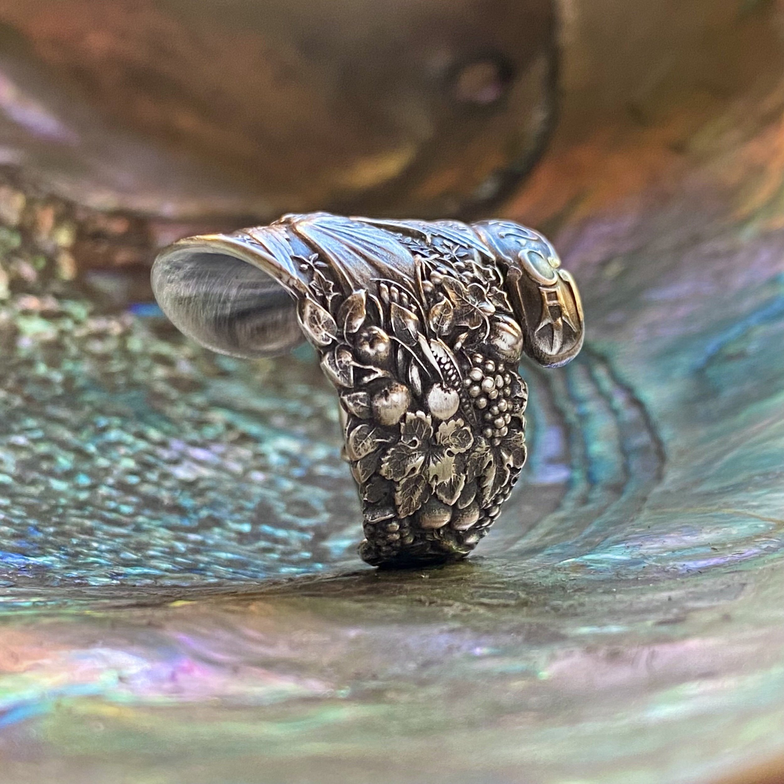 1900 City Of Angels Sterling Spoon Ring - LadyForge Jewelry