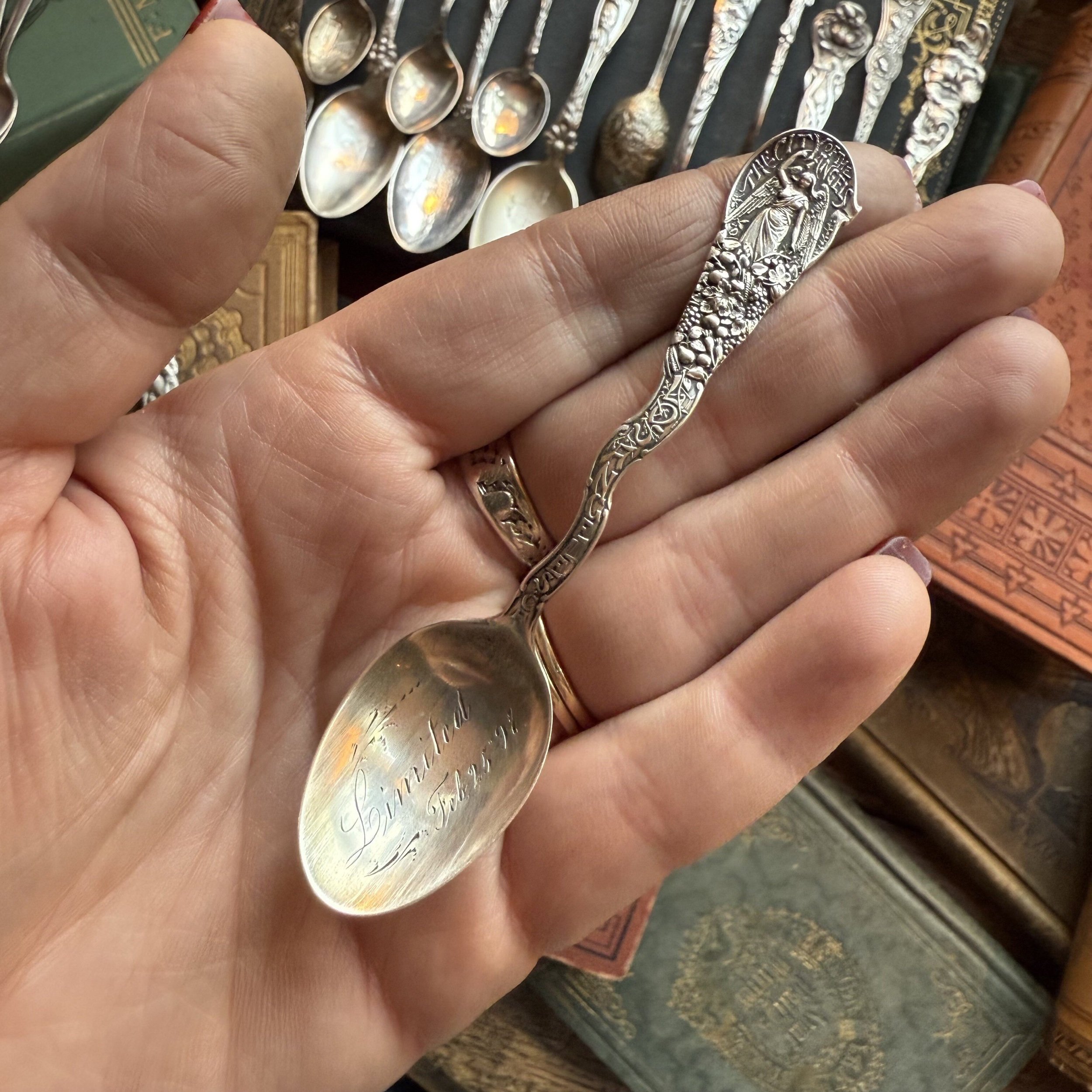 1900 City Of Angels Sterling Spoon Ring - LadyForge Jewelry