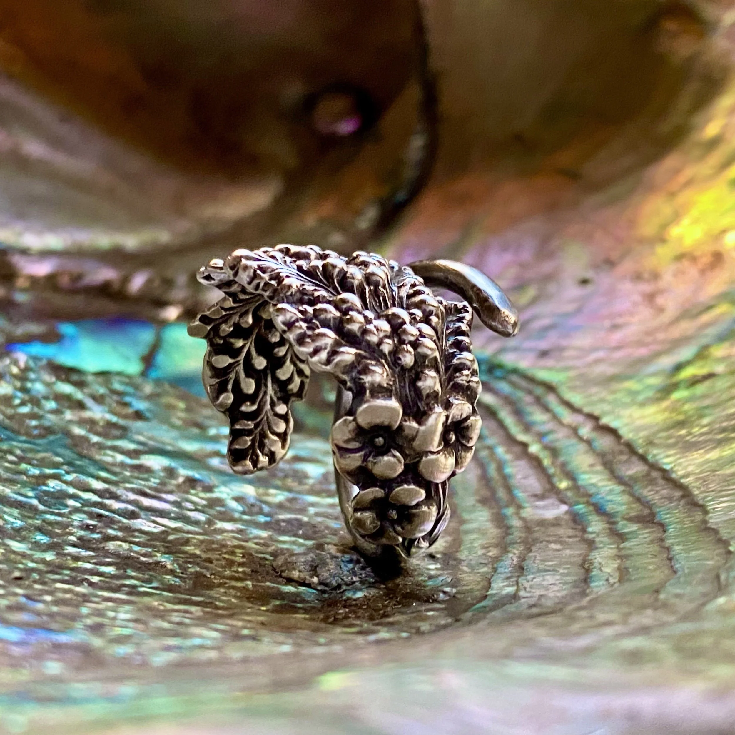 1958 Goldenrod Sterling Spoon Ring - LadyForge Jewelry