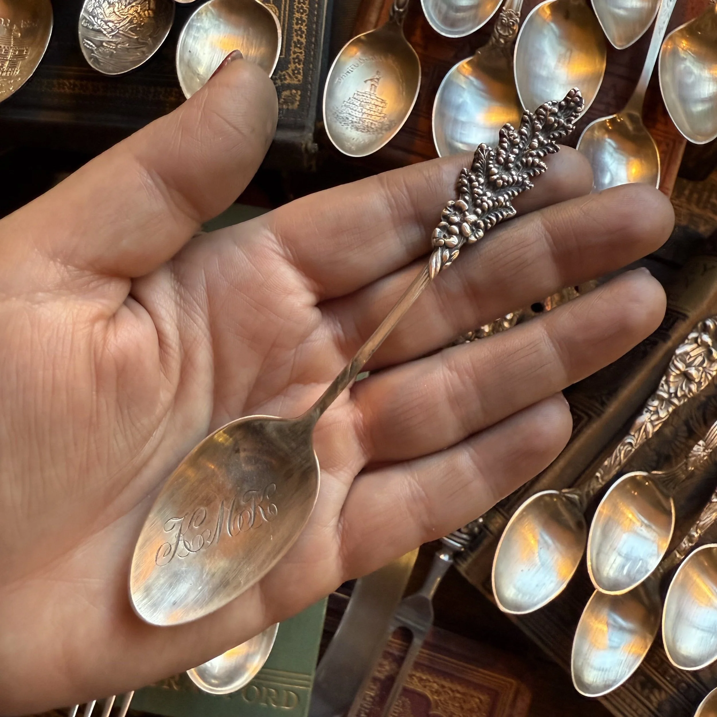 1958 Goldenrod Sterling Spoon Ring - LadyForge Jewelry