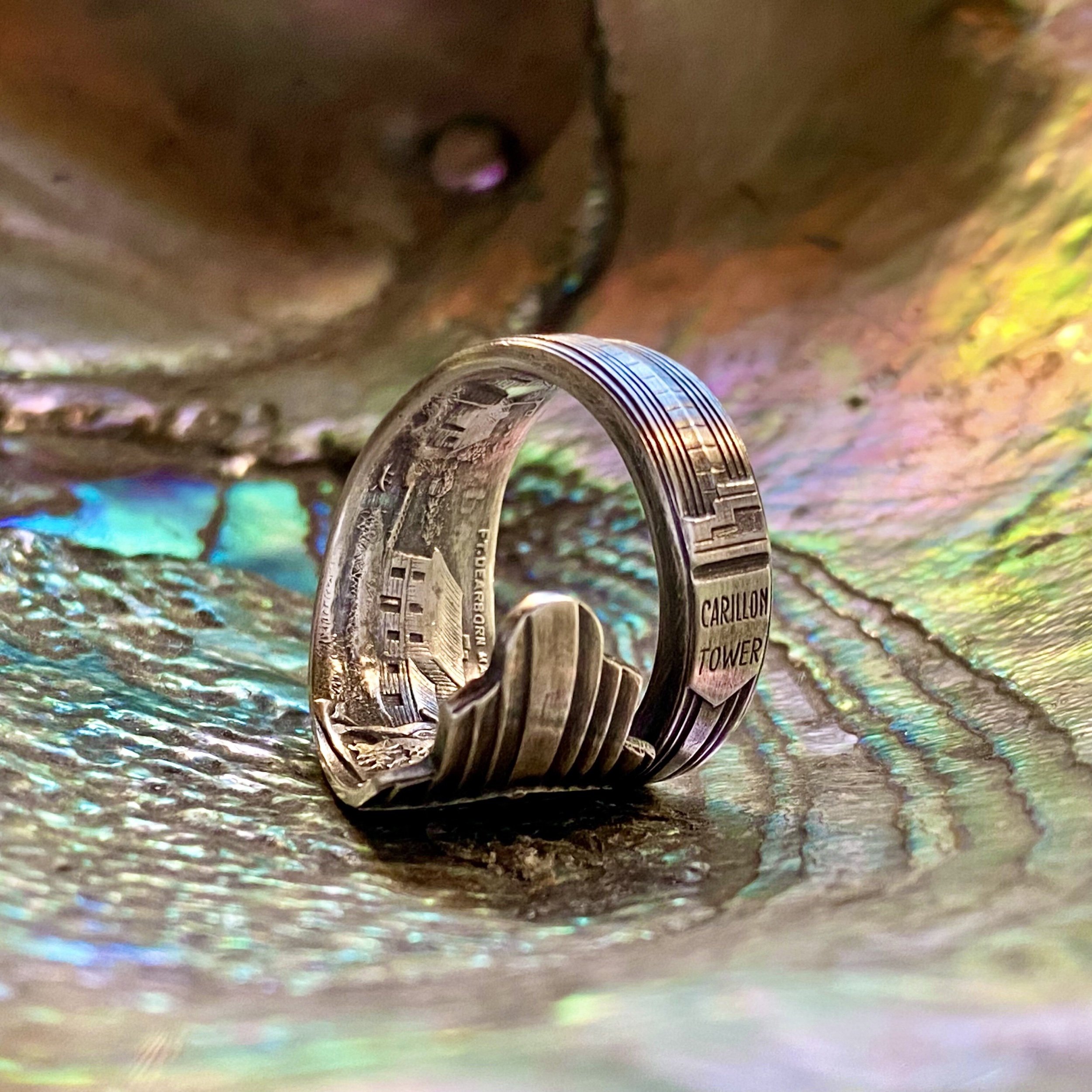 1933 Century of Progress Sterling Spoon Ring - LadyForge Jewelry