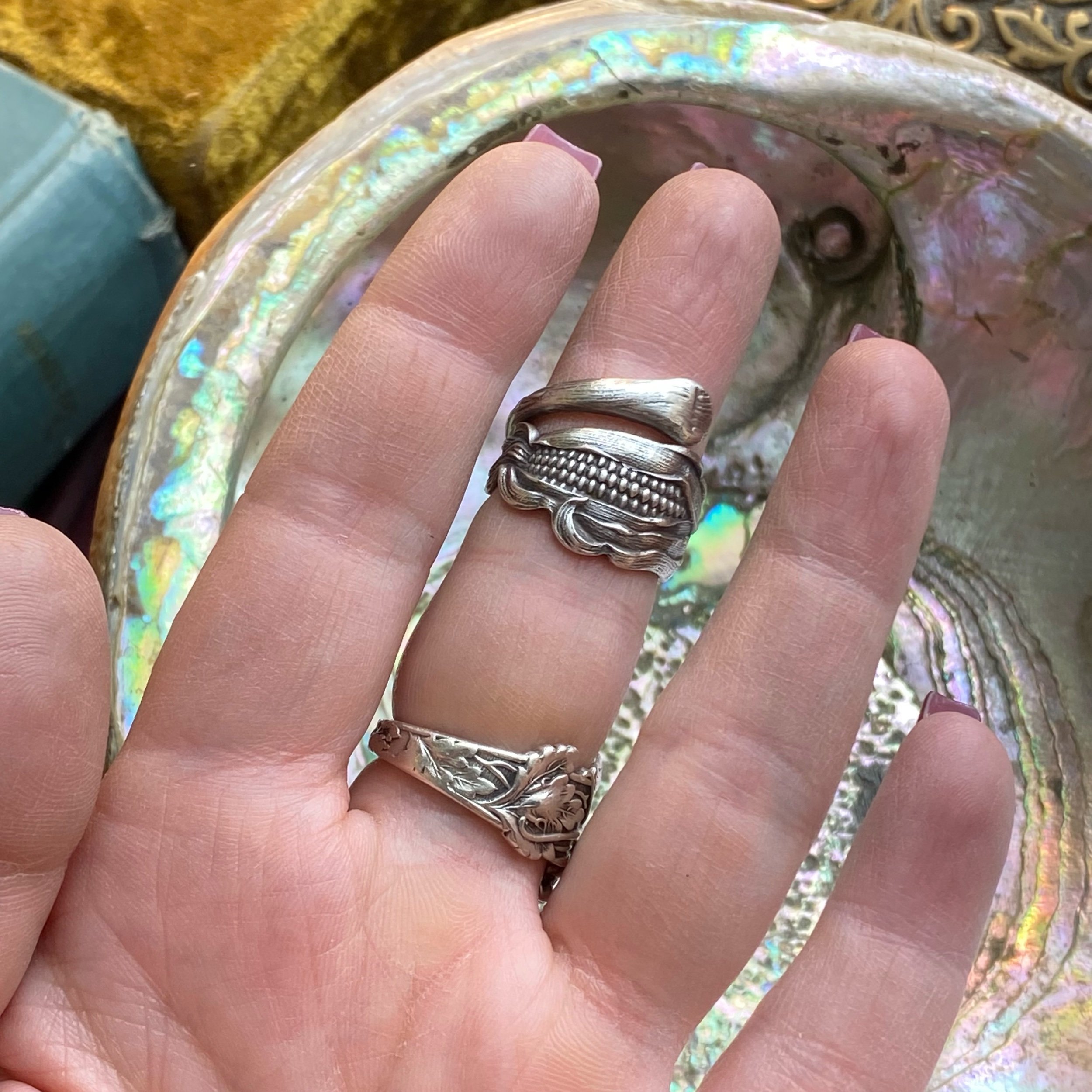 Corn Sterling Spoon Ring - LadyForge Jewelry