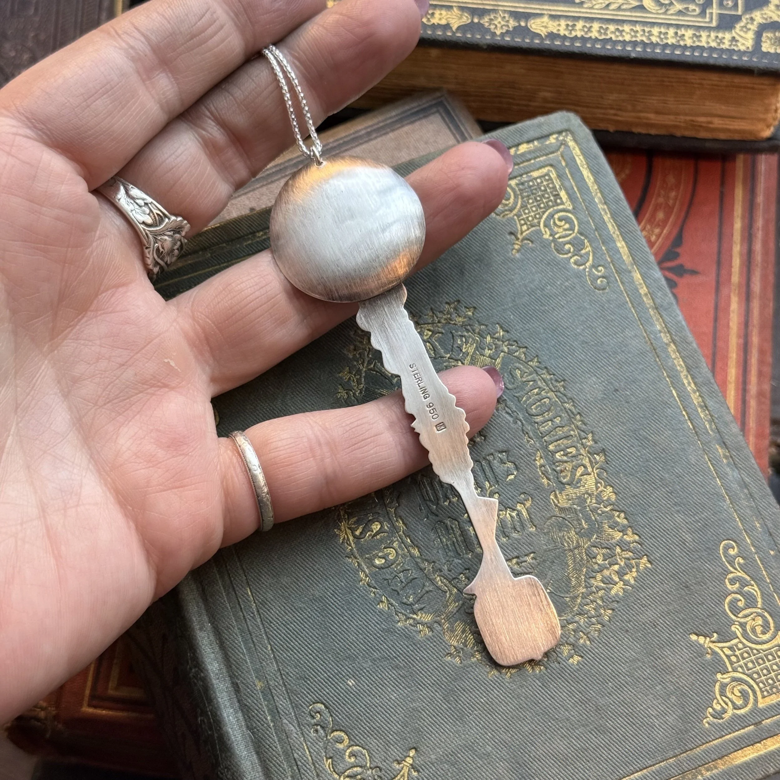 Grand Geisha Sterling Silver Spoon Necklace - LadyForge Jewelry