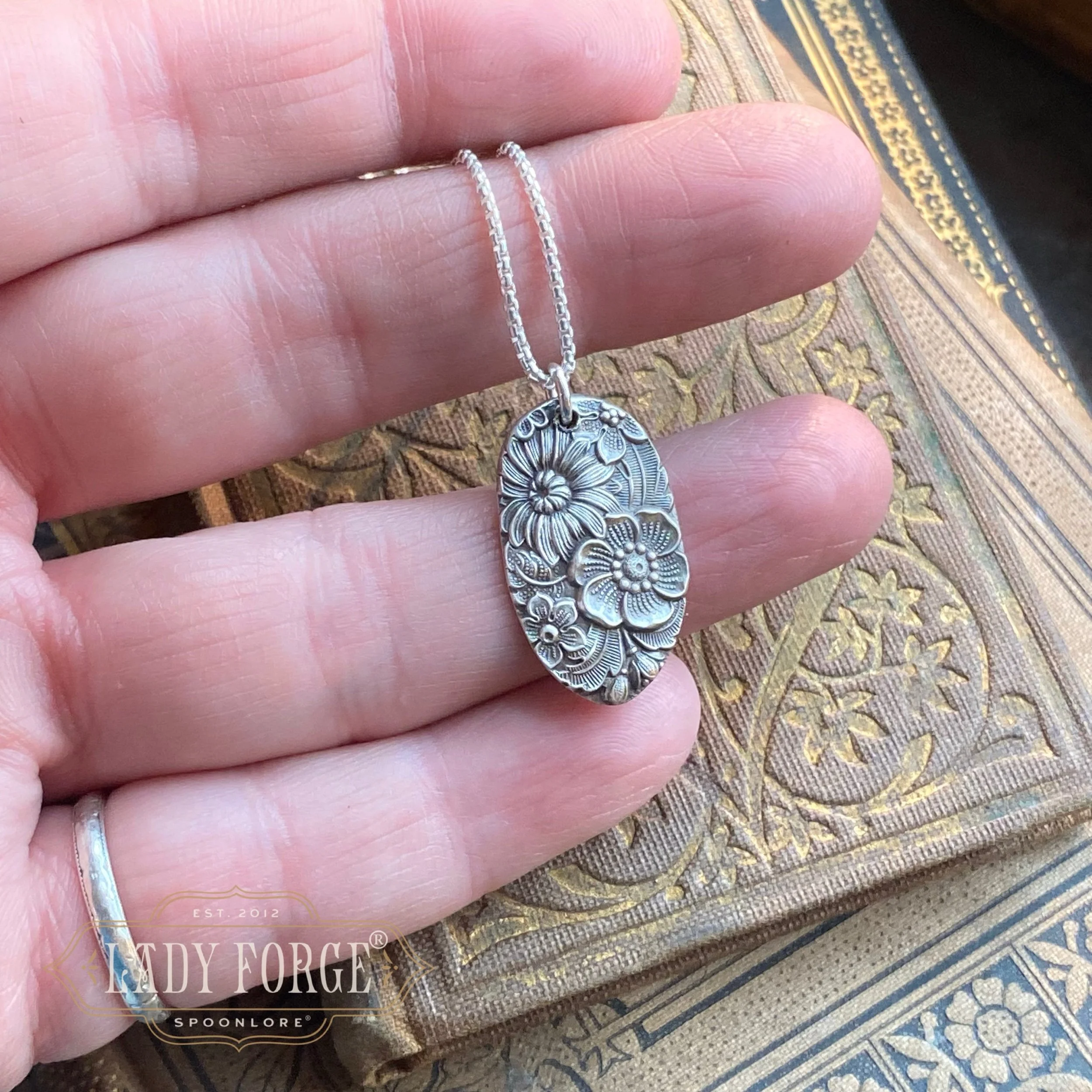 Sterling Spoon Necklace - 1932 Bridal Bouquet - LadyForge Jewelry