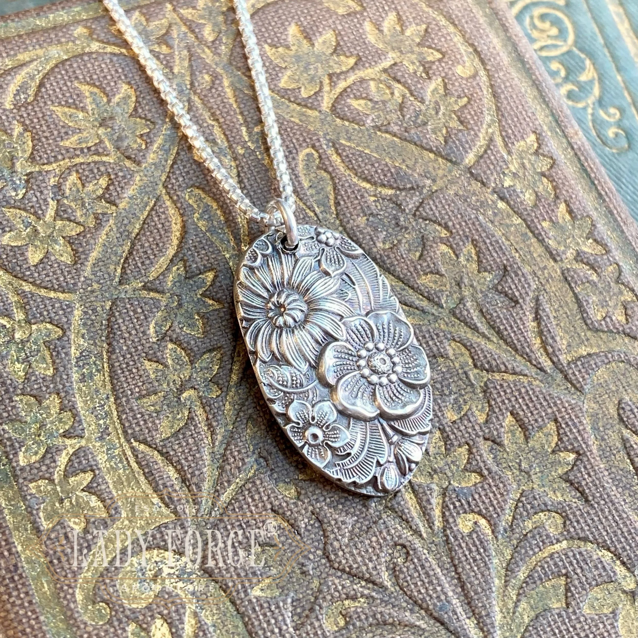 Sterling Spoon Necklace - 1932 Bridal Bouquet - LadyForge Jewelry