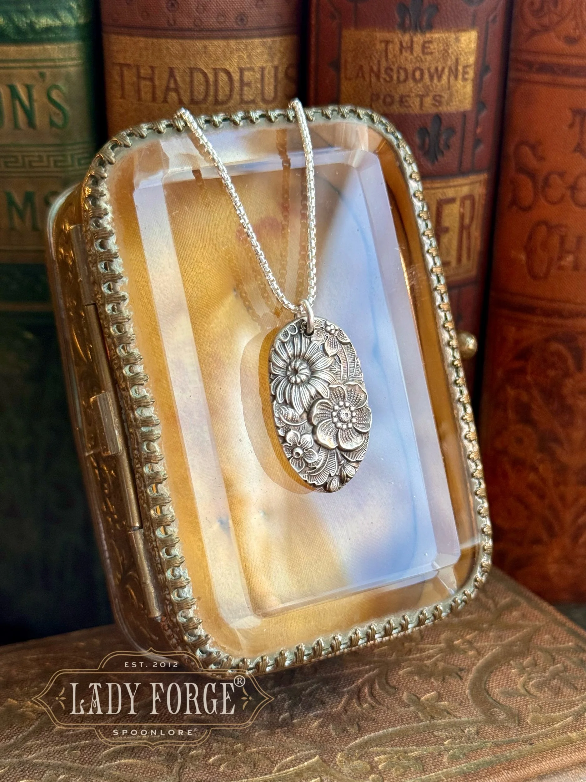 Sterling Spoon Necklace - 1932 Bridal Bouquet - LadyForge Jewelry