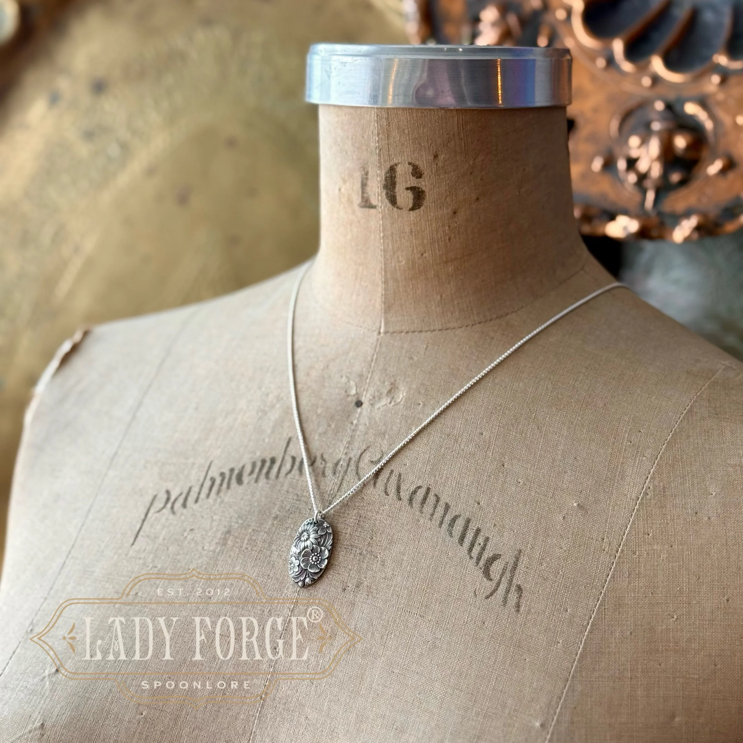 Sterling Spoon Necklace - 1932 Bridal Bouquet - LadyForge Jewelry