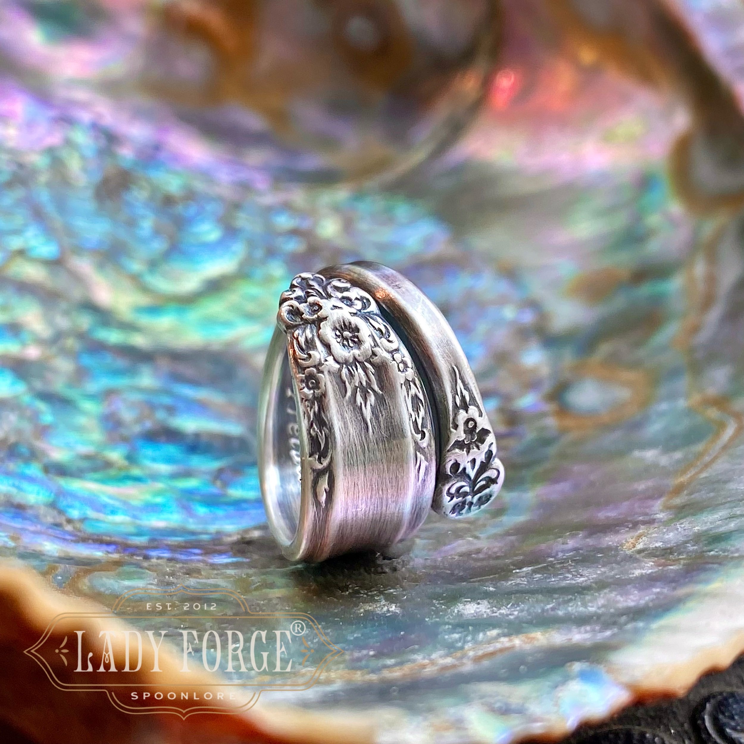 Sterling Spoon Ring - 1939 Dainty Prelude - Dainty Version - LadyForge Jewelry