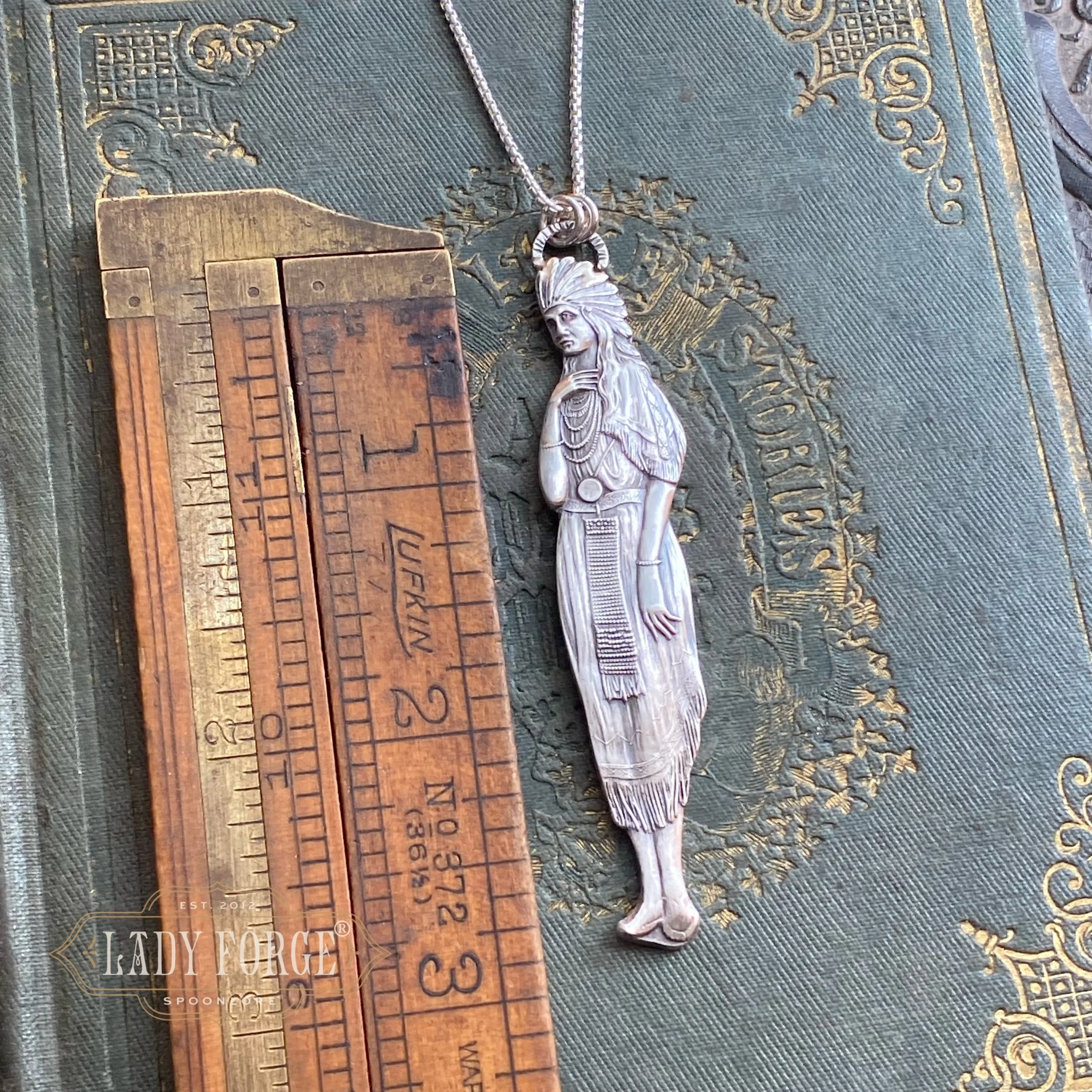Native Maiden Sterling Spoon Necklace - LadyForge Jewelry