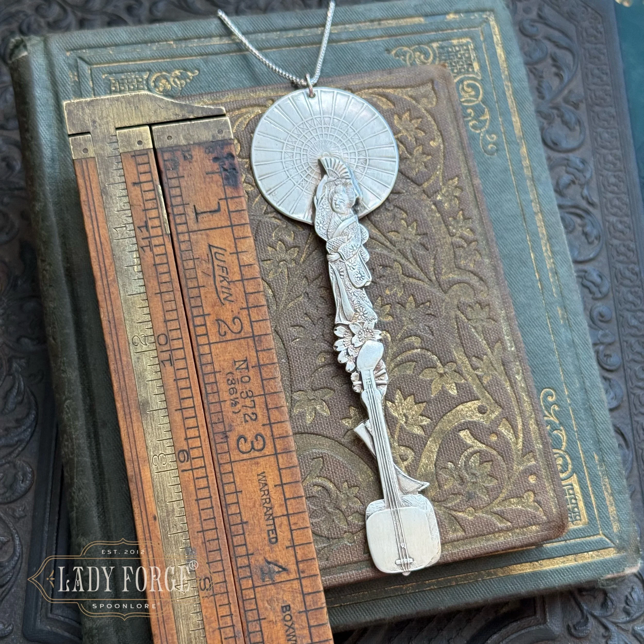 Grand Geisha Sterling Silver Spoon Necklace - LadyForge Jewelry