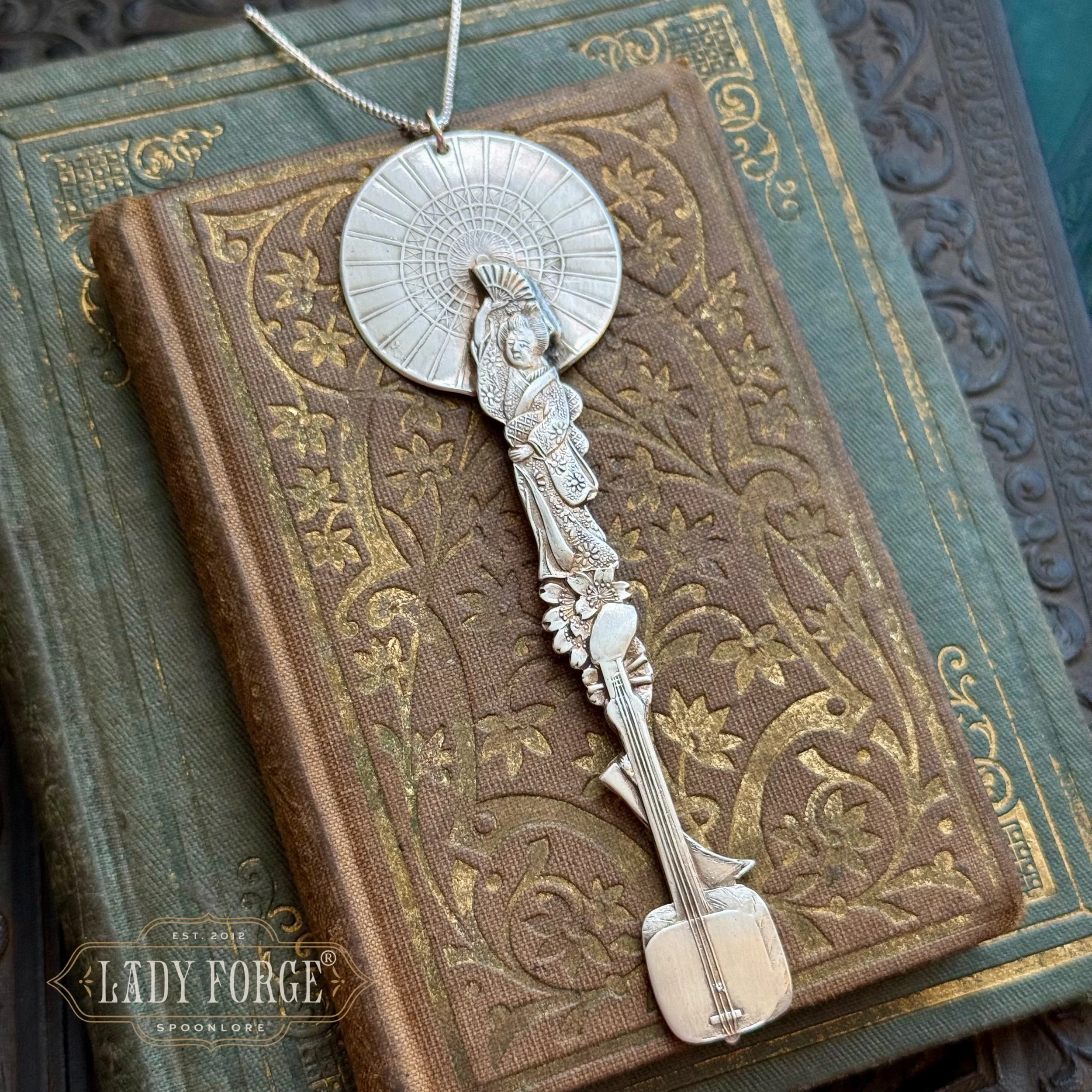 Grand Geisha Sterling Silver Spoon Necklace - LadyForge Jewelry