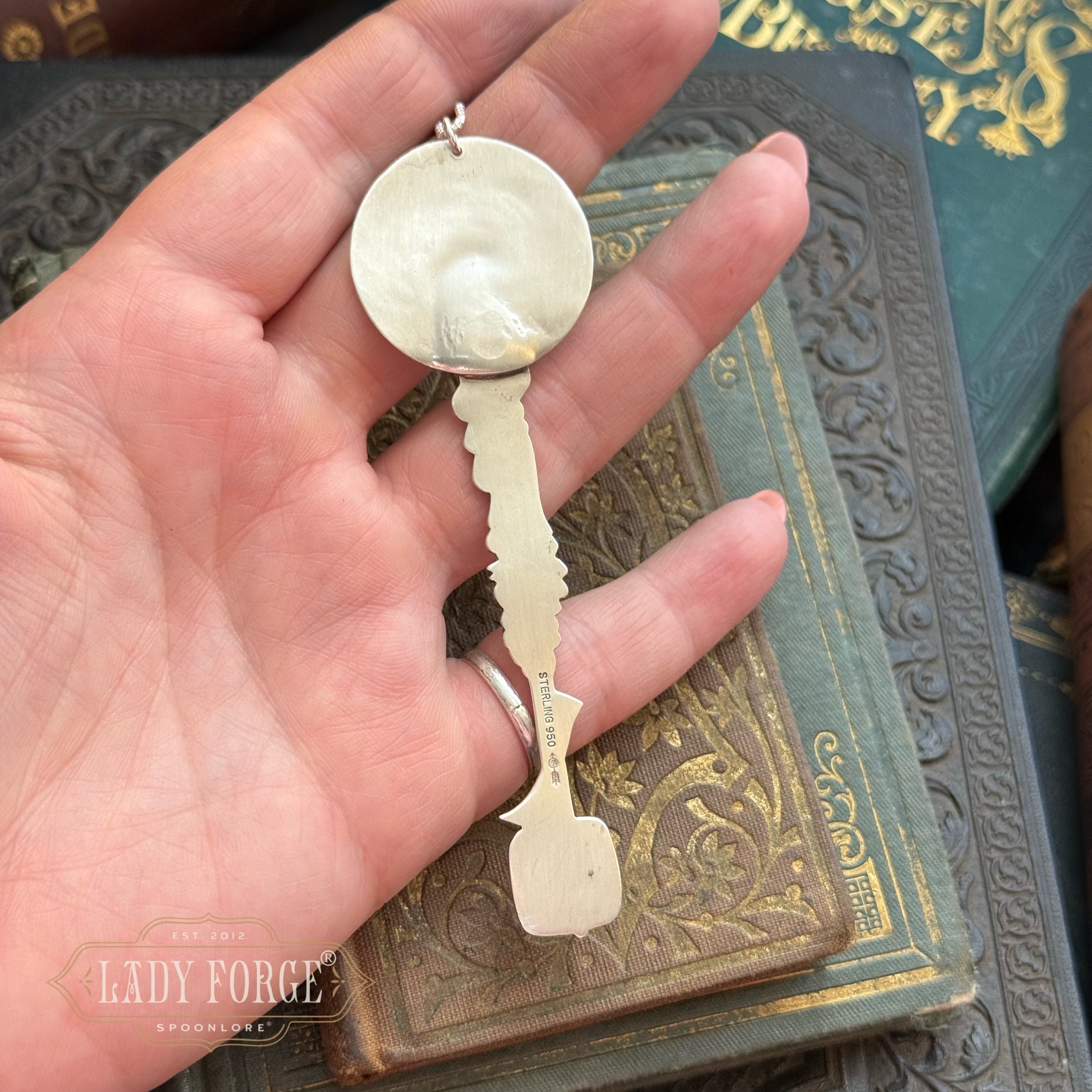 Grand Geisha Sterling Silver Spoon Necklace - LadyForge Jewelry