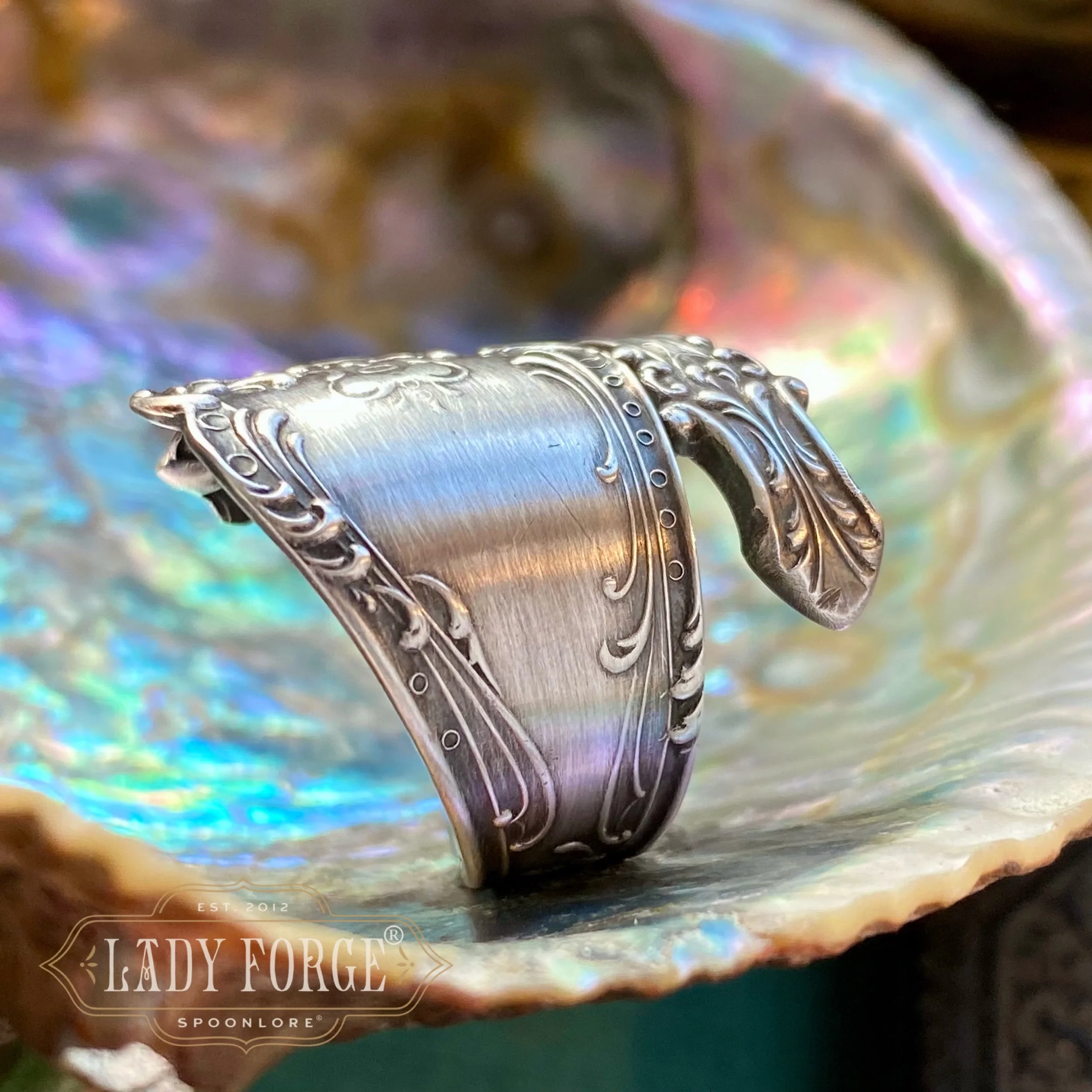 1904 Altair Sterling Spoon Ring - LadyForge Jewelry