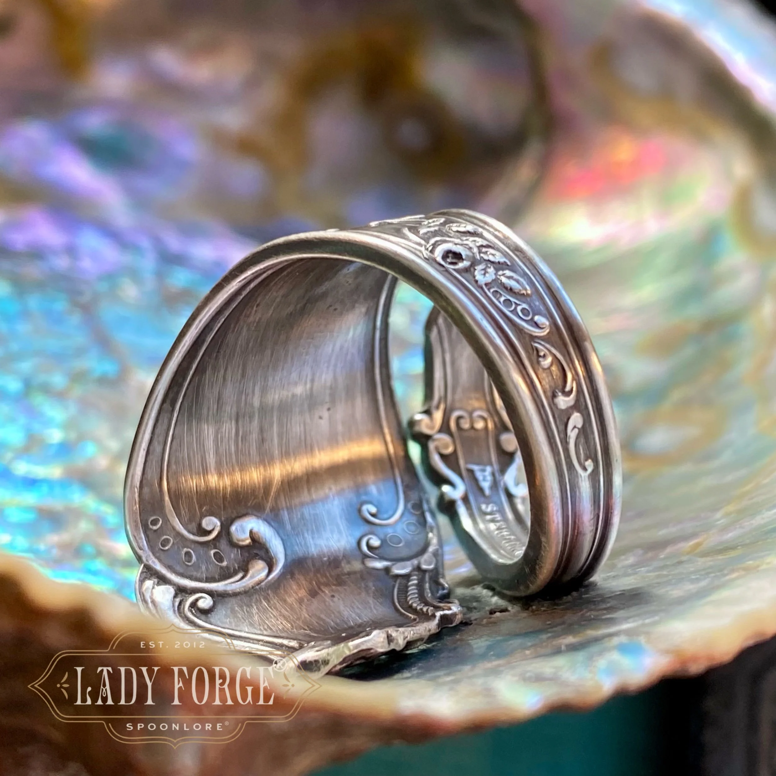 1904 Altair Sterling Spoon Ring - LadyForge Jewelry