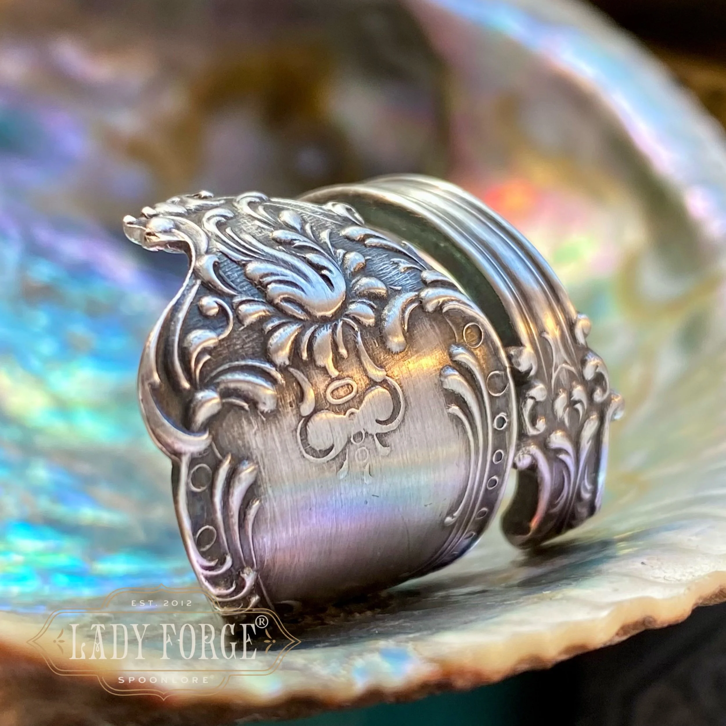1904 Altair Sterling Spoon Ring - LadyForge Jewelry