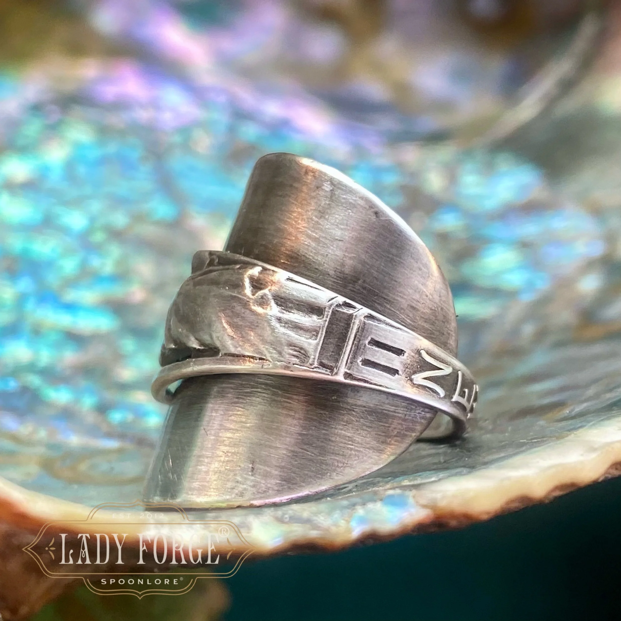 Dainty Lady Liberty Sterling Wrap Ring -Size 5.5 only - LadyForge Jewelry