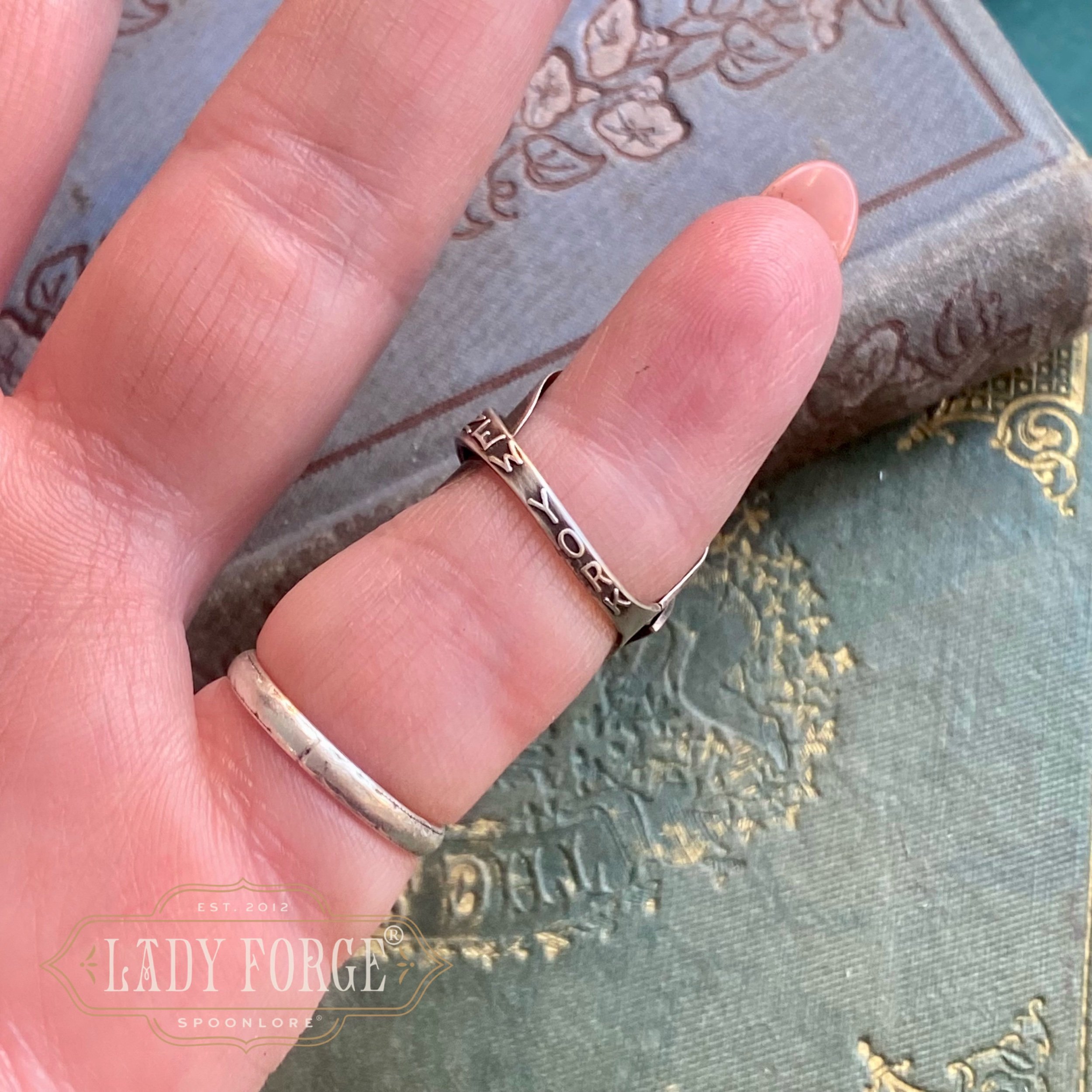 Dainty Lady Liberty Sterling Wrap Ring -Size 5.5 only - LadyForge Jewelry