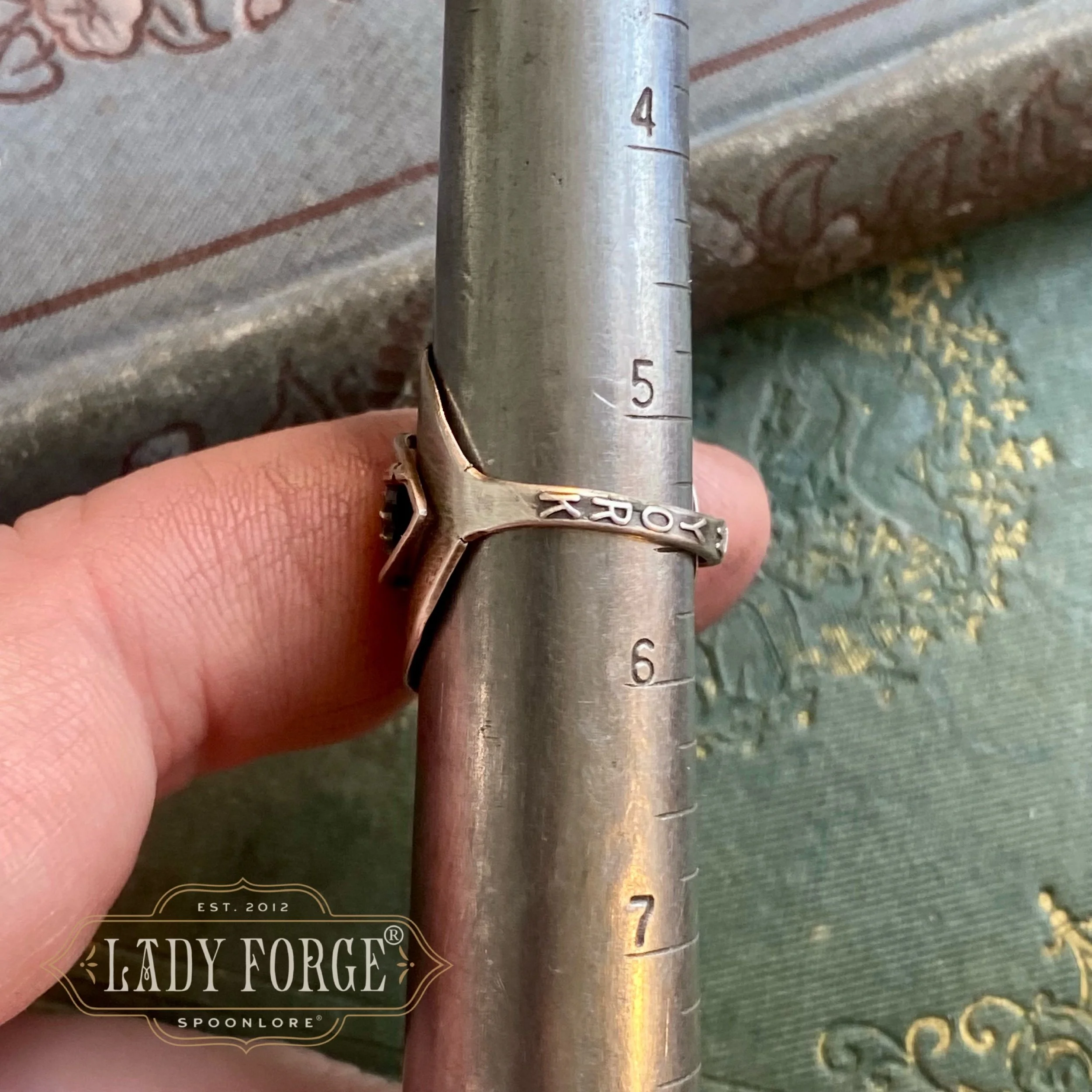 Dainty Lady Liberty Sterling Wrap Ring -Size 5.5 only - LadyForge Jewelry