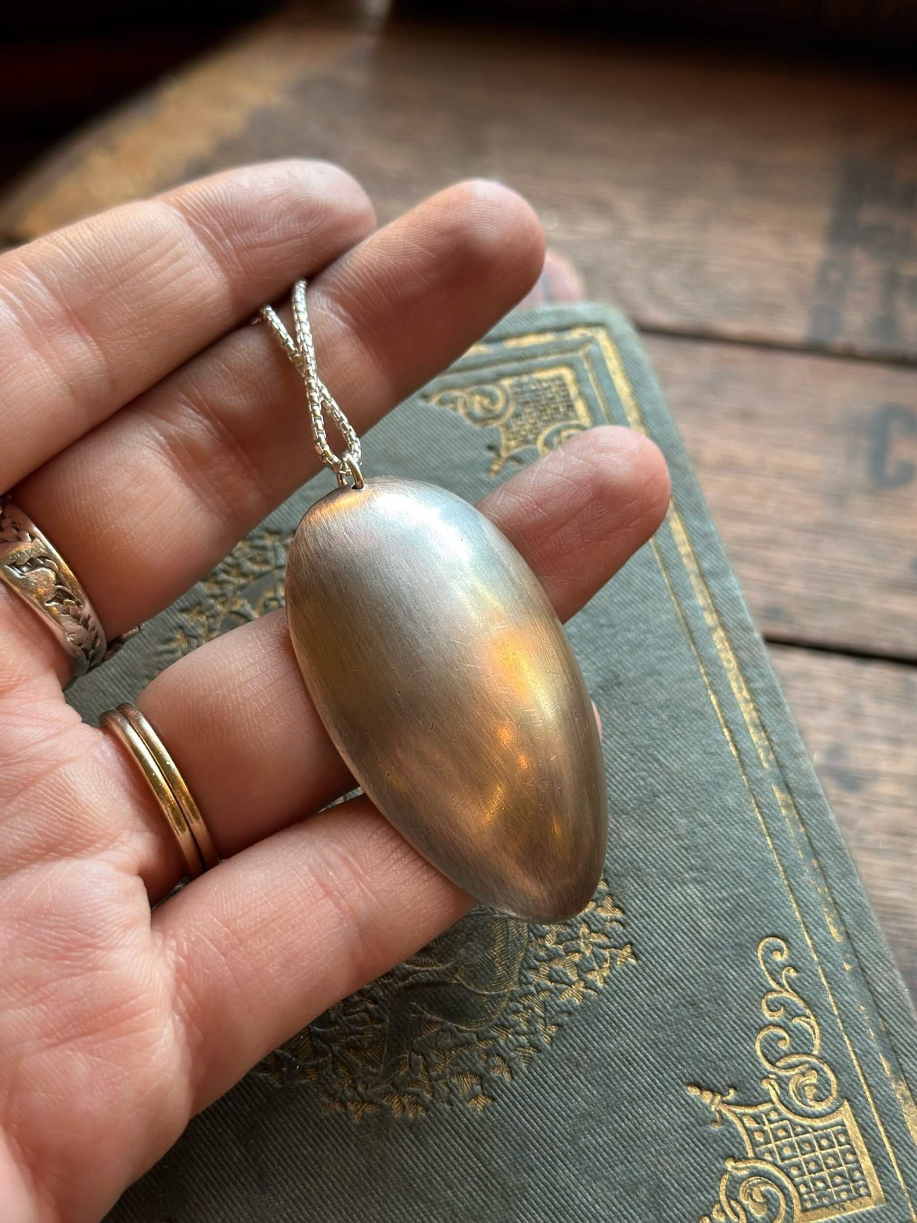 1895 Santa Cruz California Sterling Spoon Necklace - LadyForge Jewelry