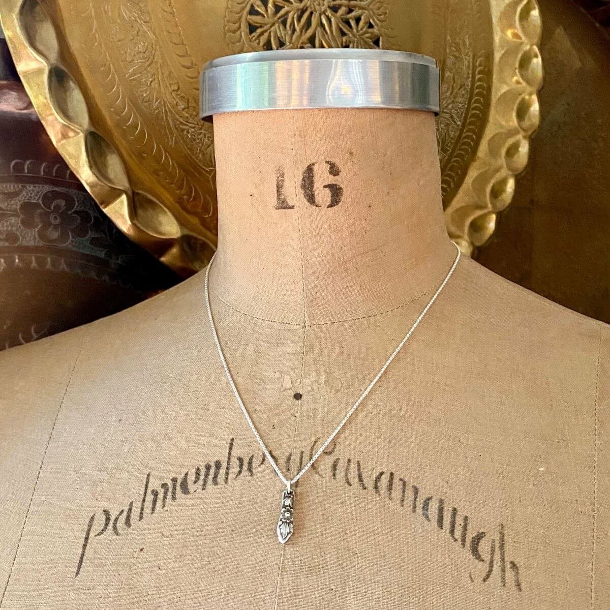 1932 Dainty Bridal Bouquet Spoon Drop Necklace - LadyForge Jewelry