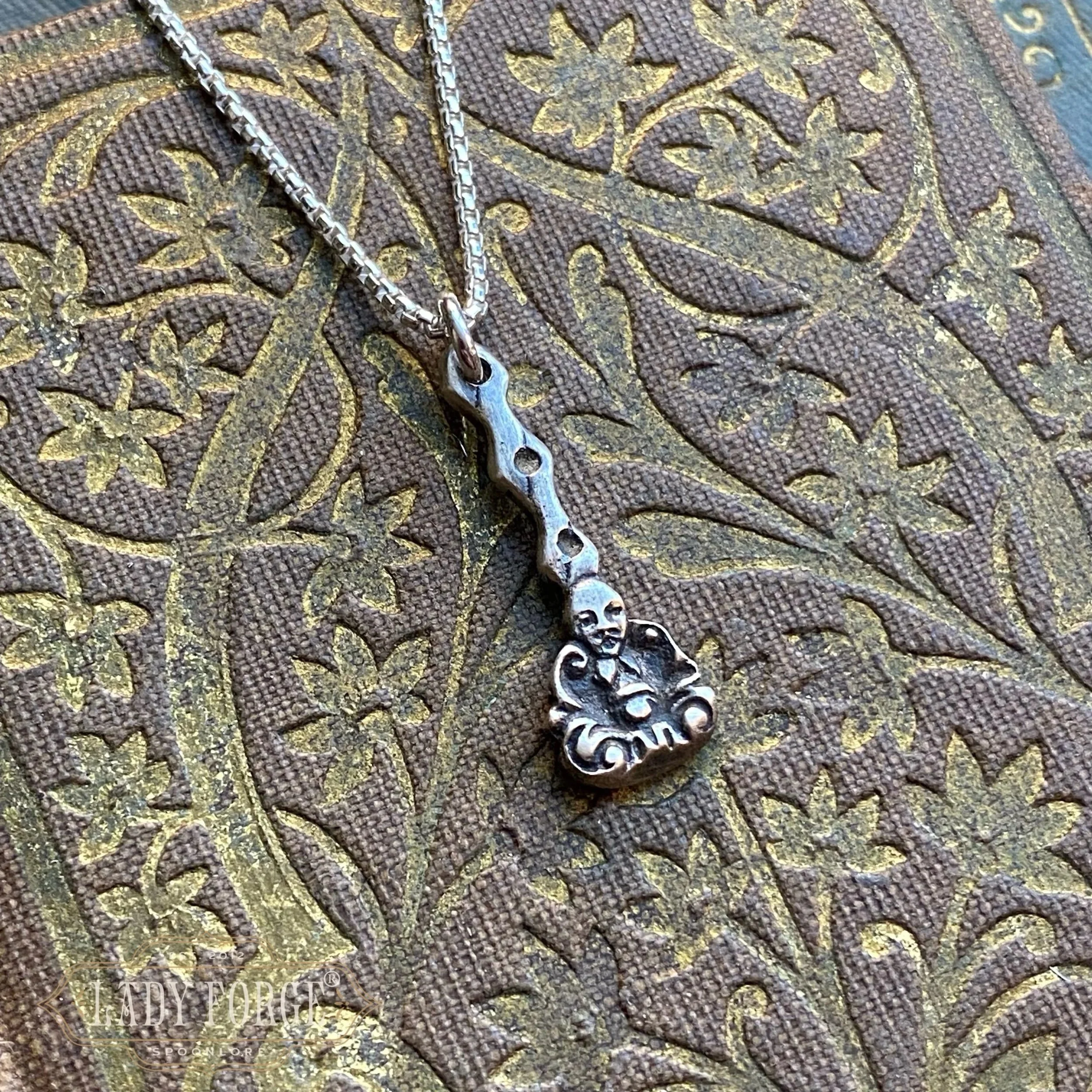 Antique Spoon Necklace - Old World Dutch - Dainty Drop