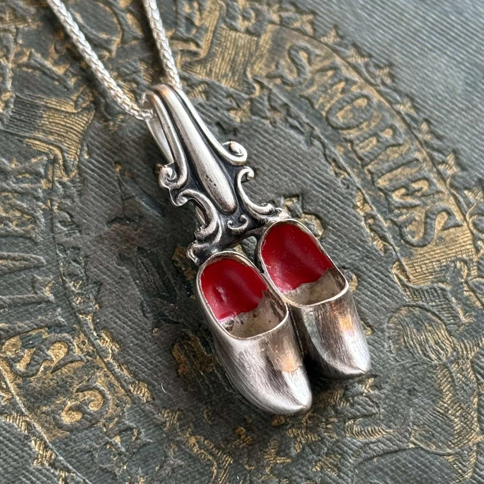 Dutch Clog sterling spoon necklace by Lady Forge