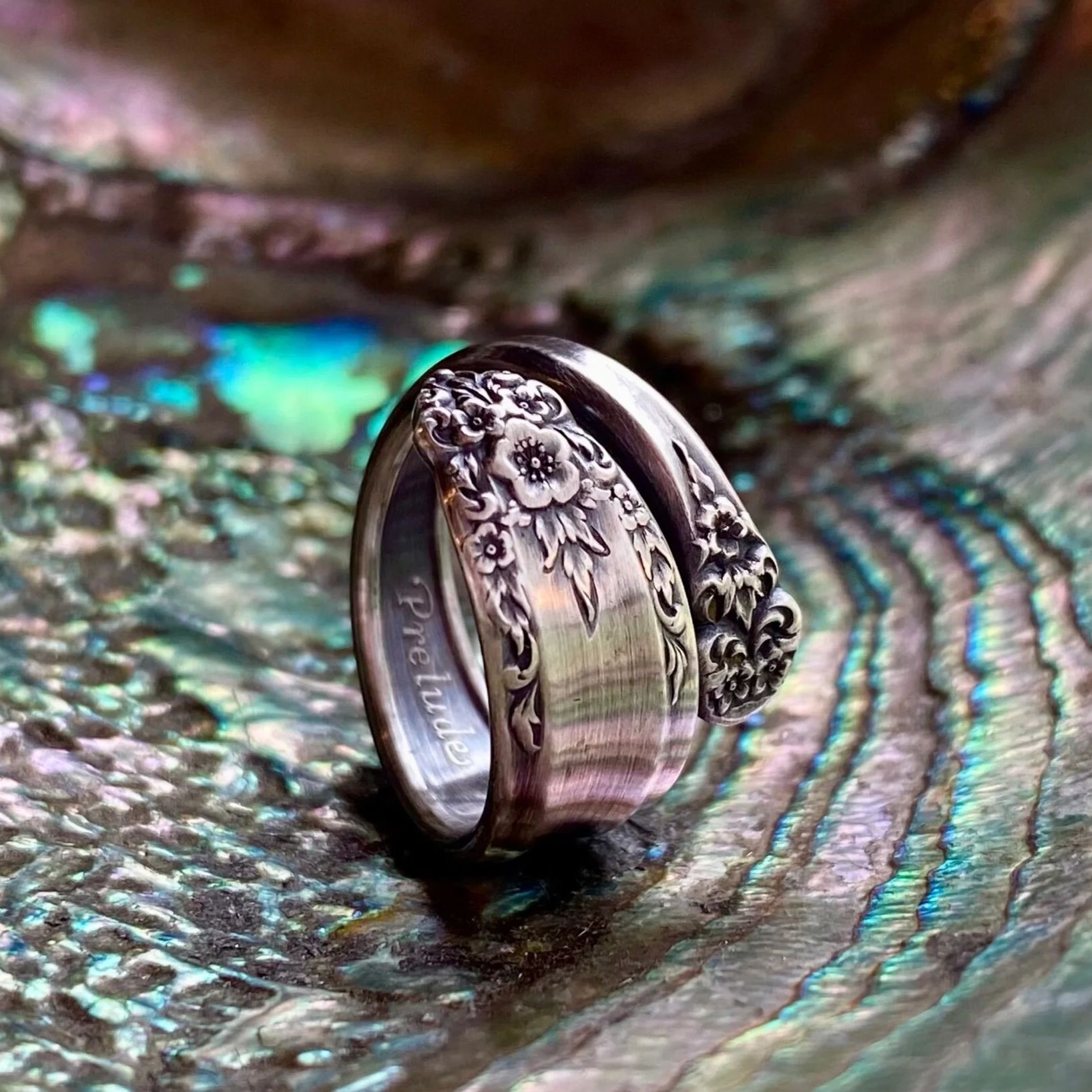 Sterling Spoon Ring - 1939 Dainty Prelude - Dainty Version