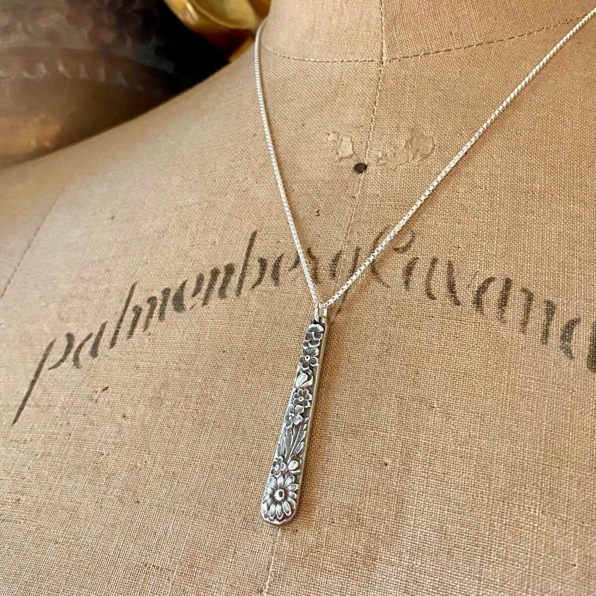 Slender 1932 Bridal Bouquet Spoon Drop Necklace - LadyForge Jewelry