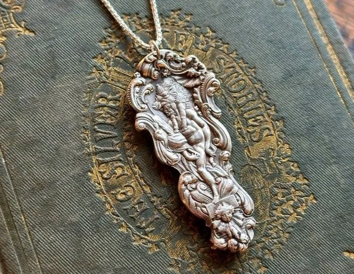 Spoon Necklace - Sterling Greek Mythology Necklace by Lady Forge