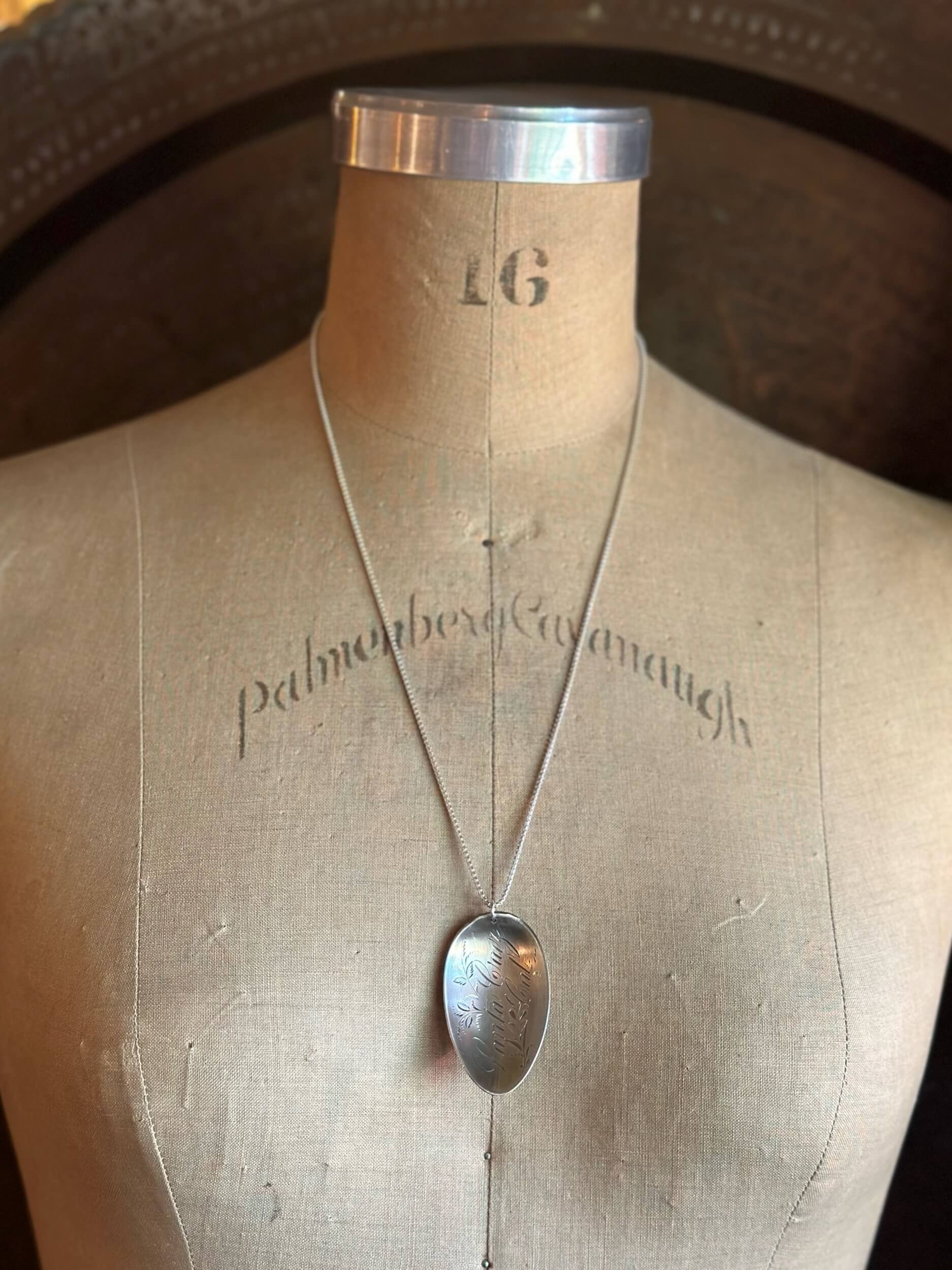 1895 Santa Cruz California Sterling Spoon Necklace - LadyForge Jewelry