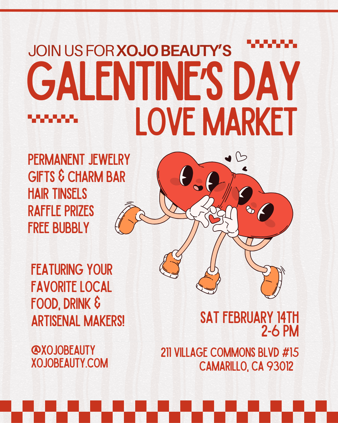 XOJO Beauty’s Galentine's Day Love Market ❤️
