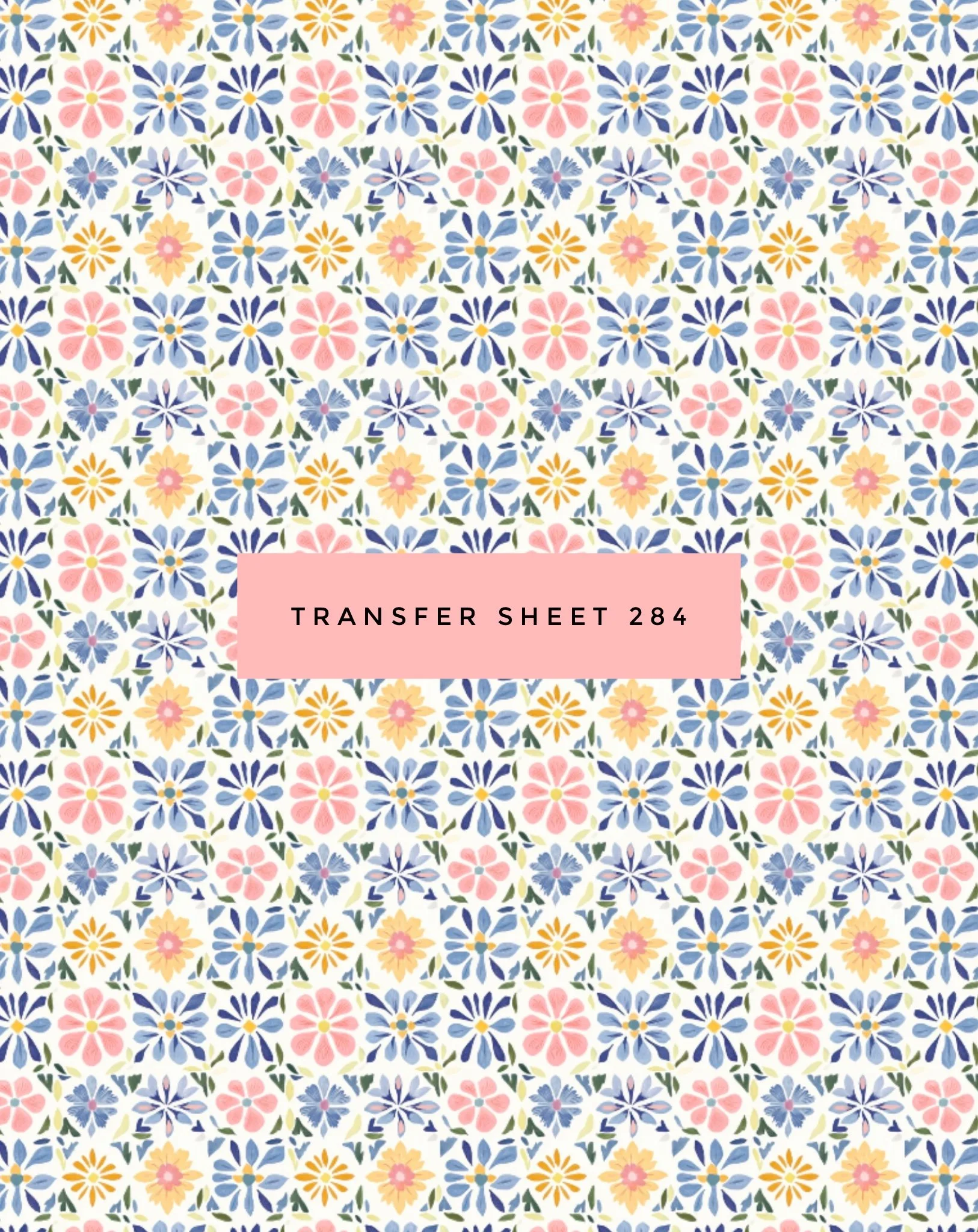 Transfer Sheet 384 (Folk Floral)