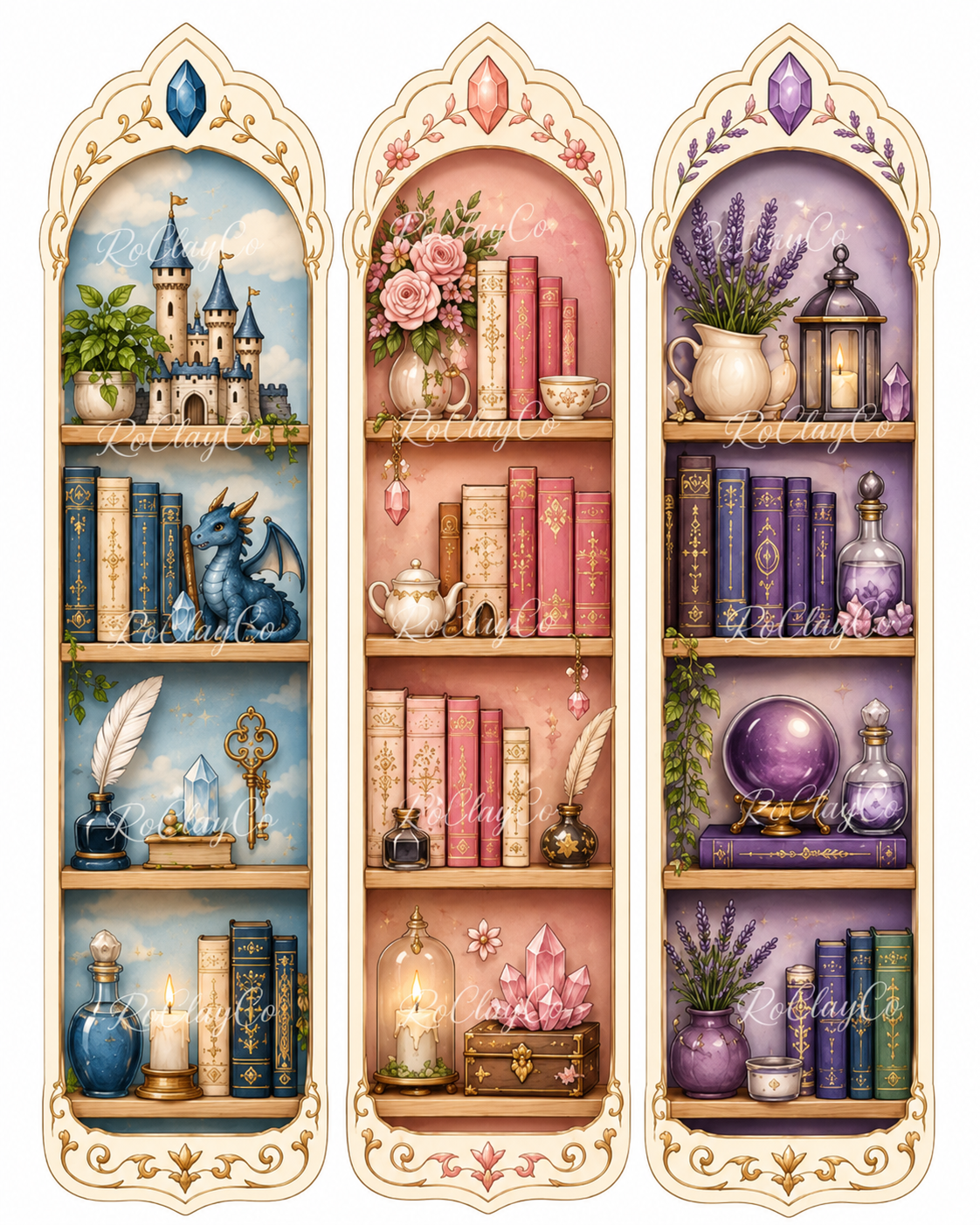 Transfer Sheet 469 (Fantasy Bookmarks)