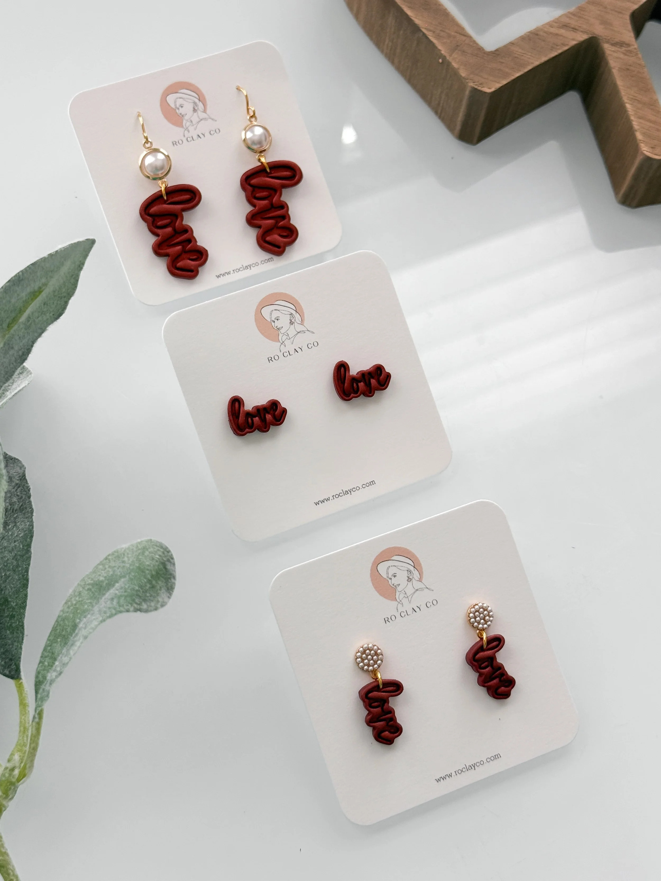 Cursive Love Earrings (Long Dangle)