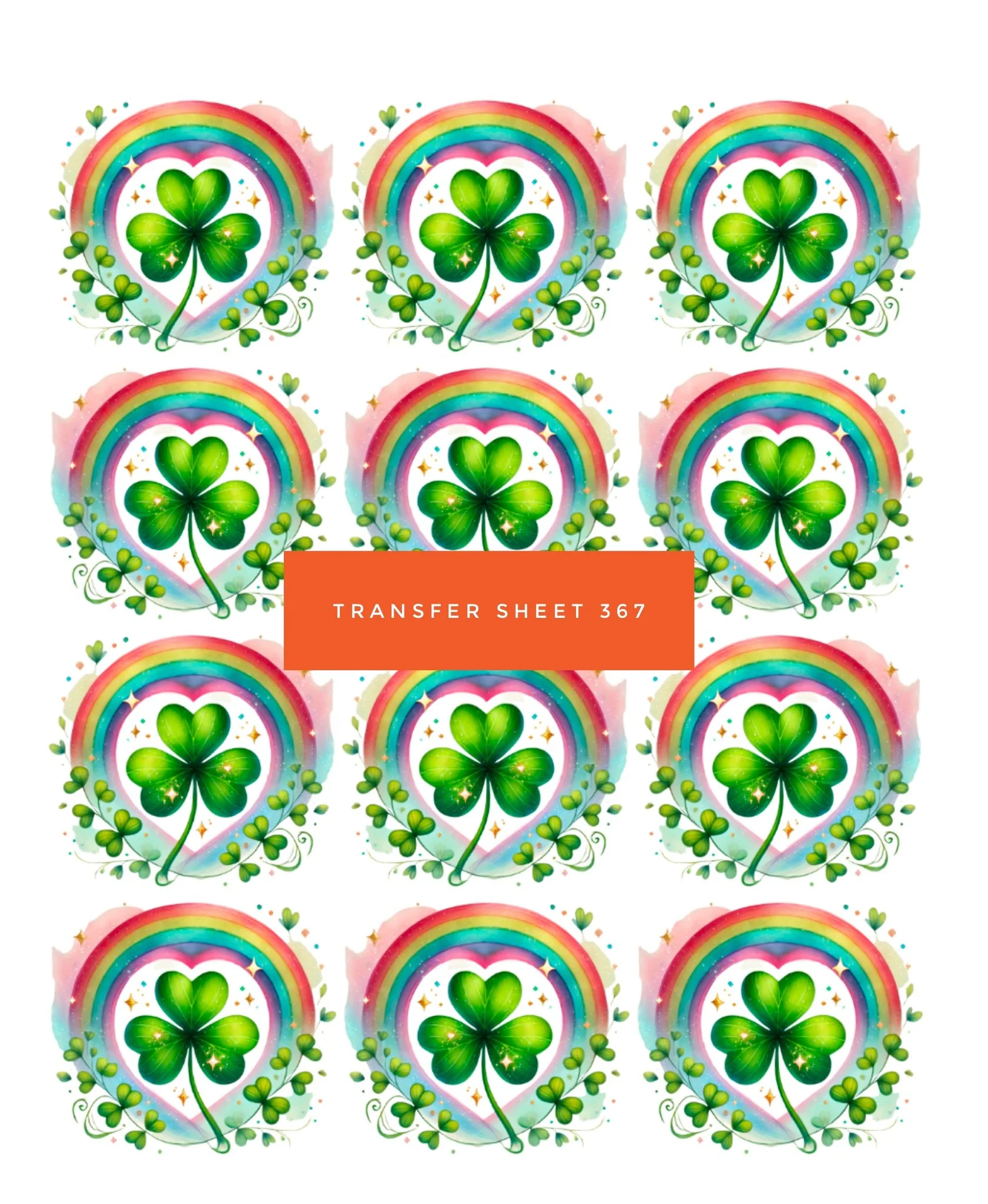 Transfer Sheet 367 (Lucky Charm Rainbow)